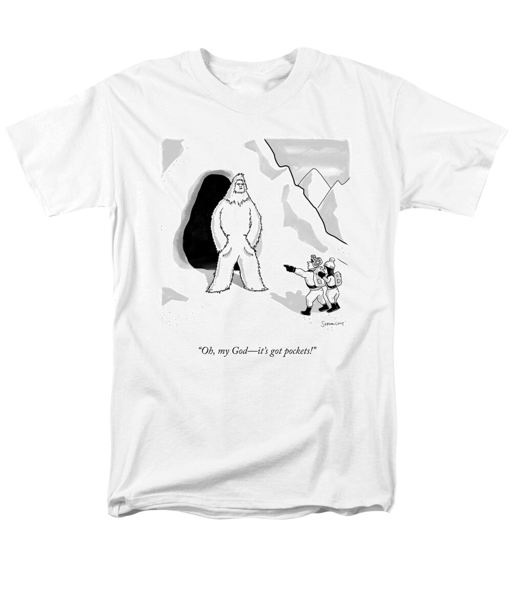 oh Men's T-Shirt (Regular Fit) featuring the drawing It's Got Pockets by Sharon Levy