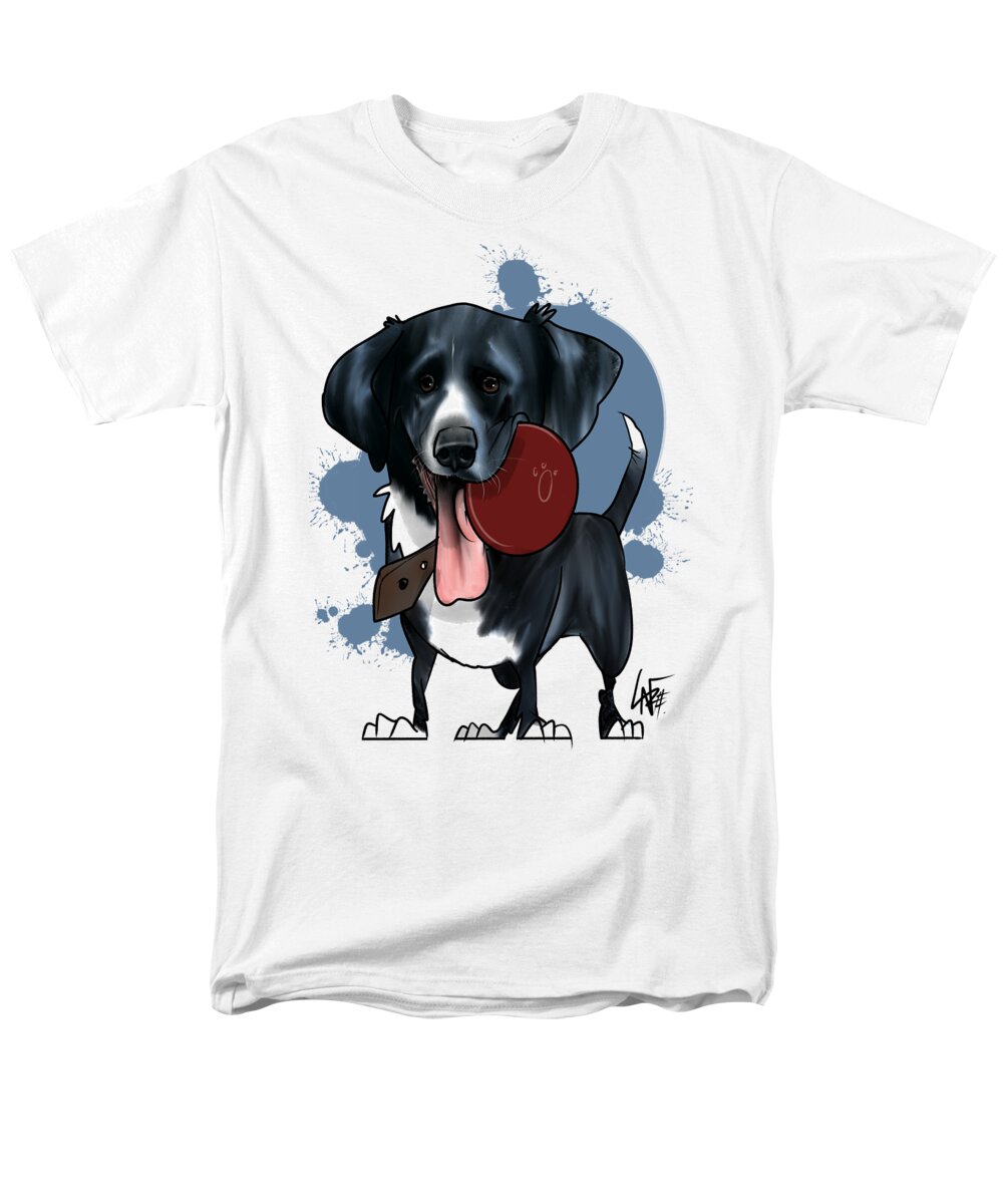 Roosen Men's T-Shirt (Regular Fit) featuring the drawing Roosen Fear-Free by Canine Caricatures By John LaFree