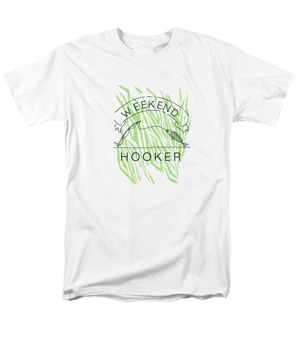 Grass Men's T-Shirt (Regular Fit) featuring the digital art Weekend Hooker Fisherman by Jacob Zelazny