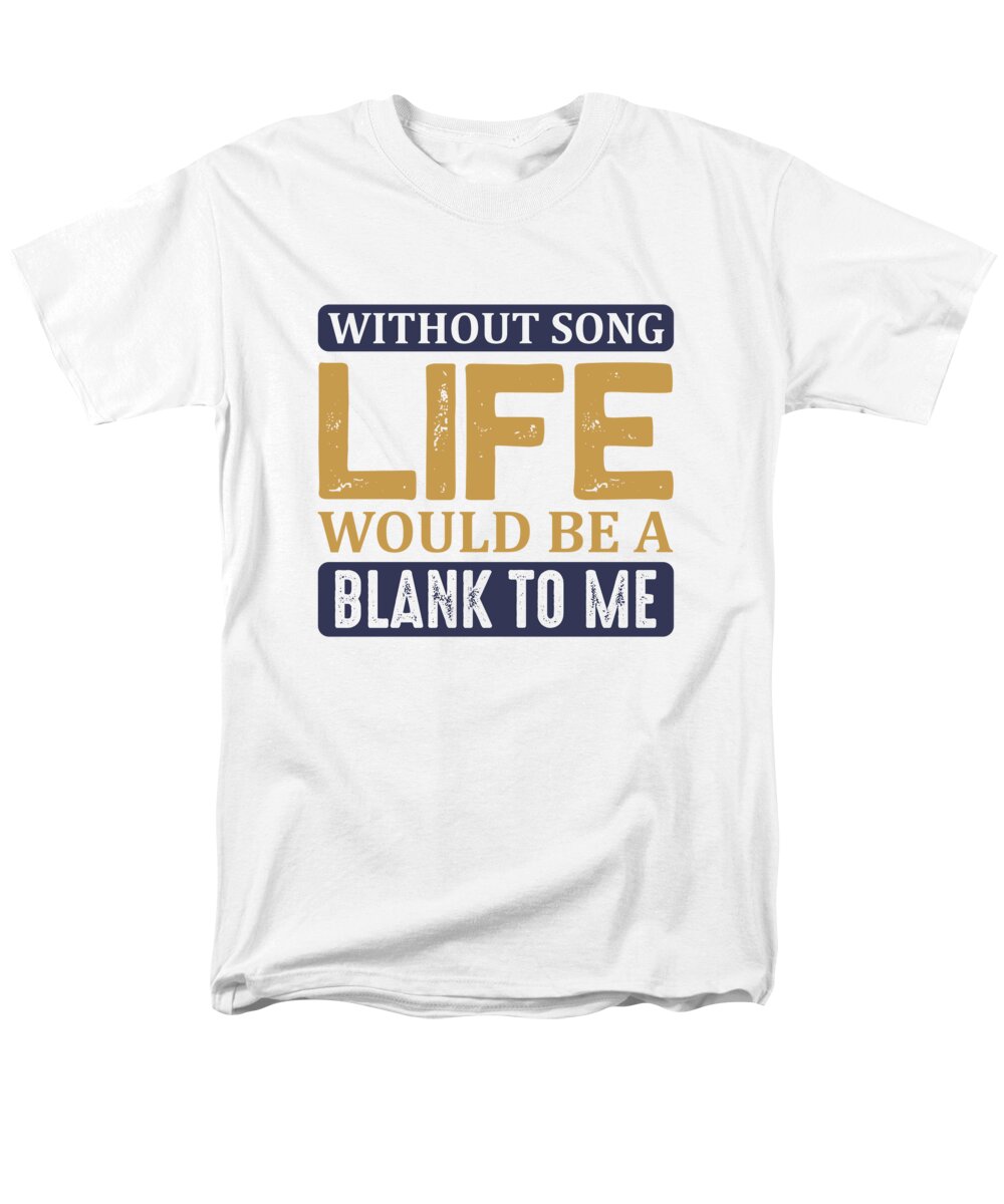 Hobby Men's T-Shirt (Regular Fit) featuring the digital art Without Song Life Would Be A Blank To Me by Jacob Zelazny