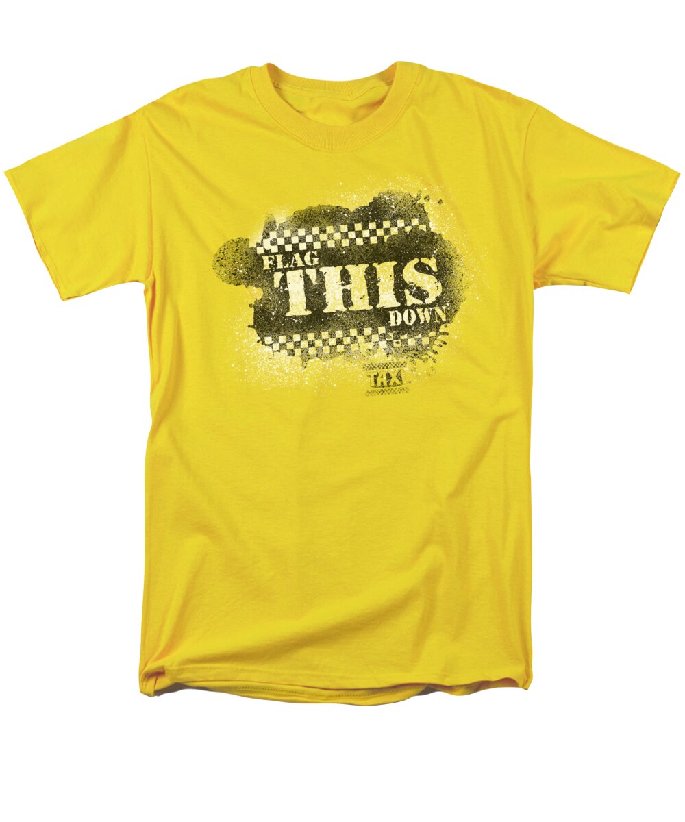 Taxi Men's T-Shirt (Regular Fit) featuring the digital art Taxi - Flag This by Brand A
