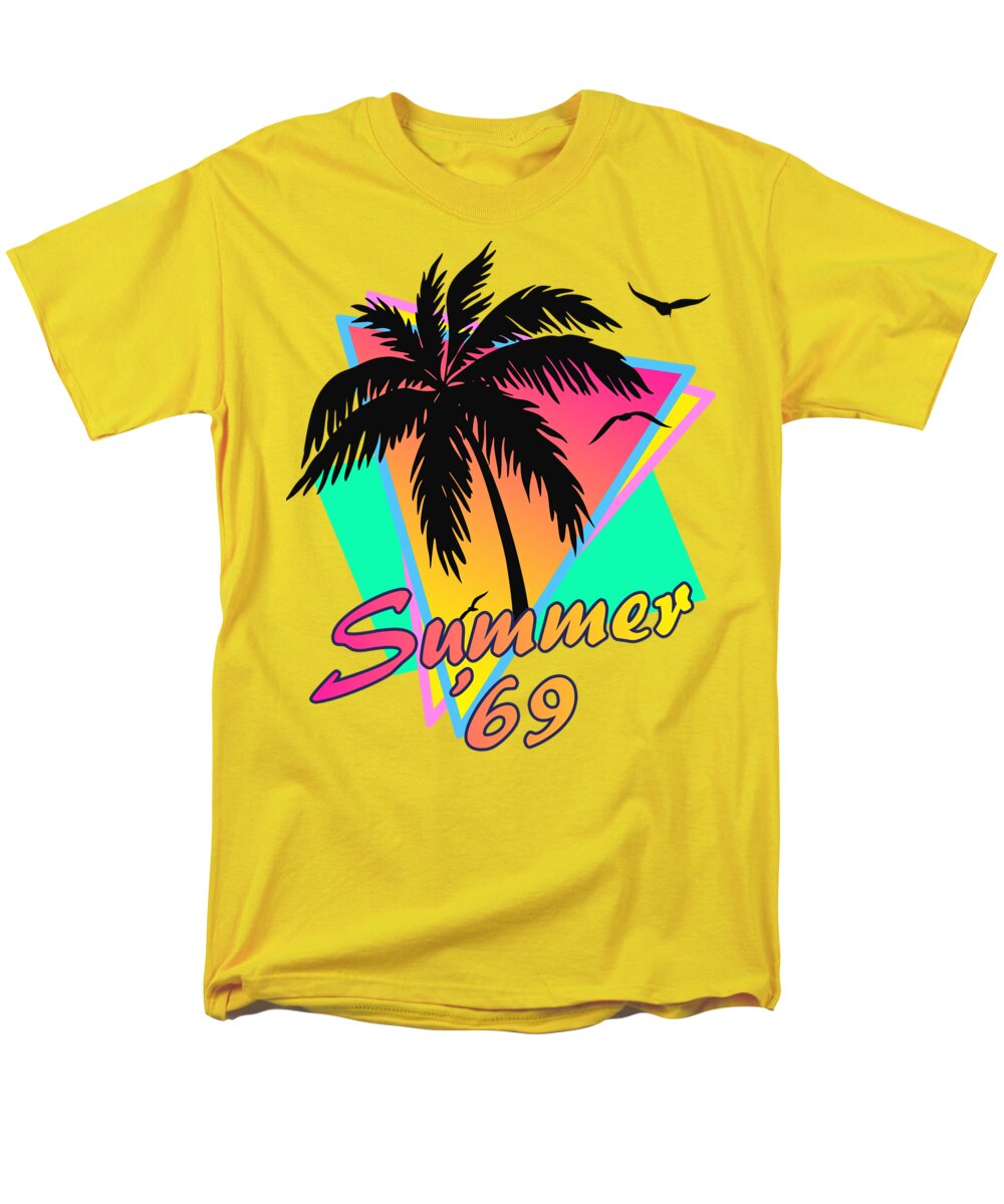69 Men's T-Shirt (Regular Fit) featuring the digital art Summer of 69 by Megan Miller