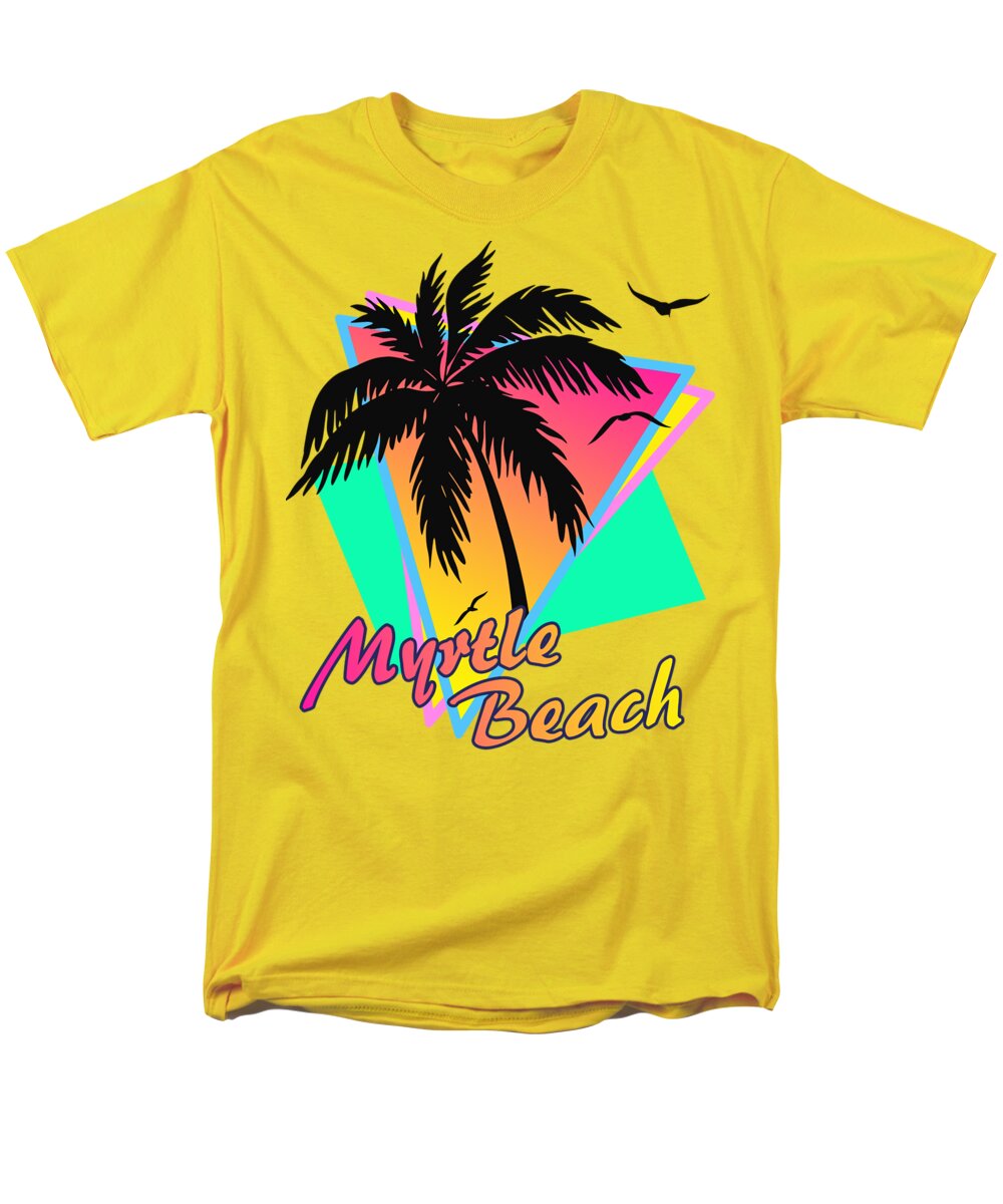Myrtle Men's T-Shirt (Regular Fit) featuring the digital art Myrtle Beach by Megan Miller