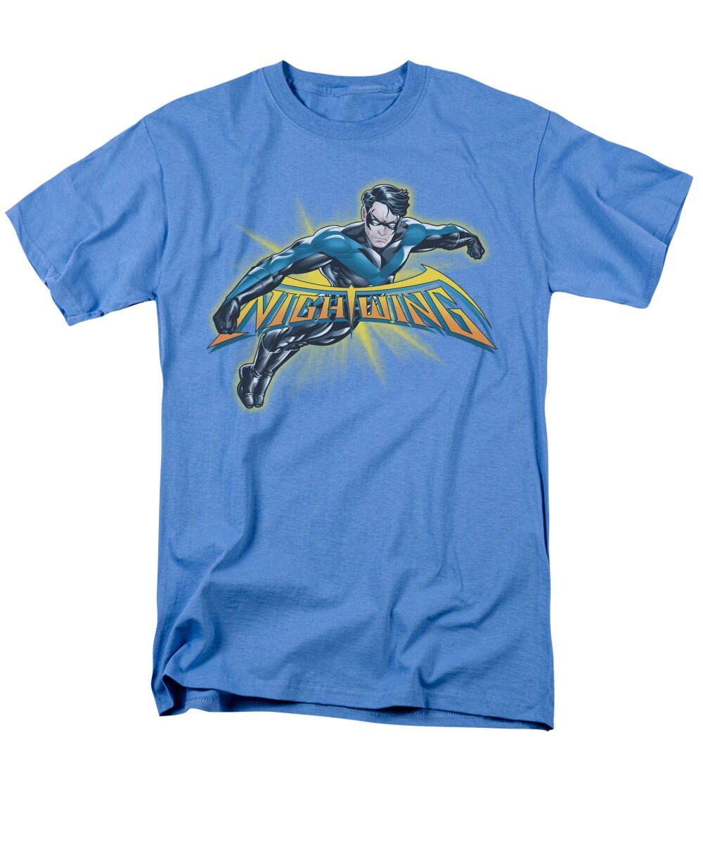 Batman Men's T-Shirt (Regular Fit) featuring the digital art Batman - Nightwing Burst by Brand A