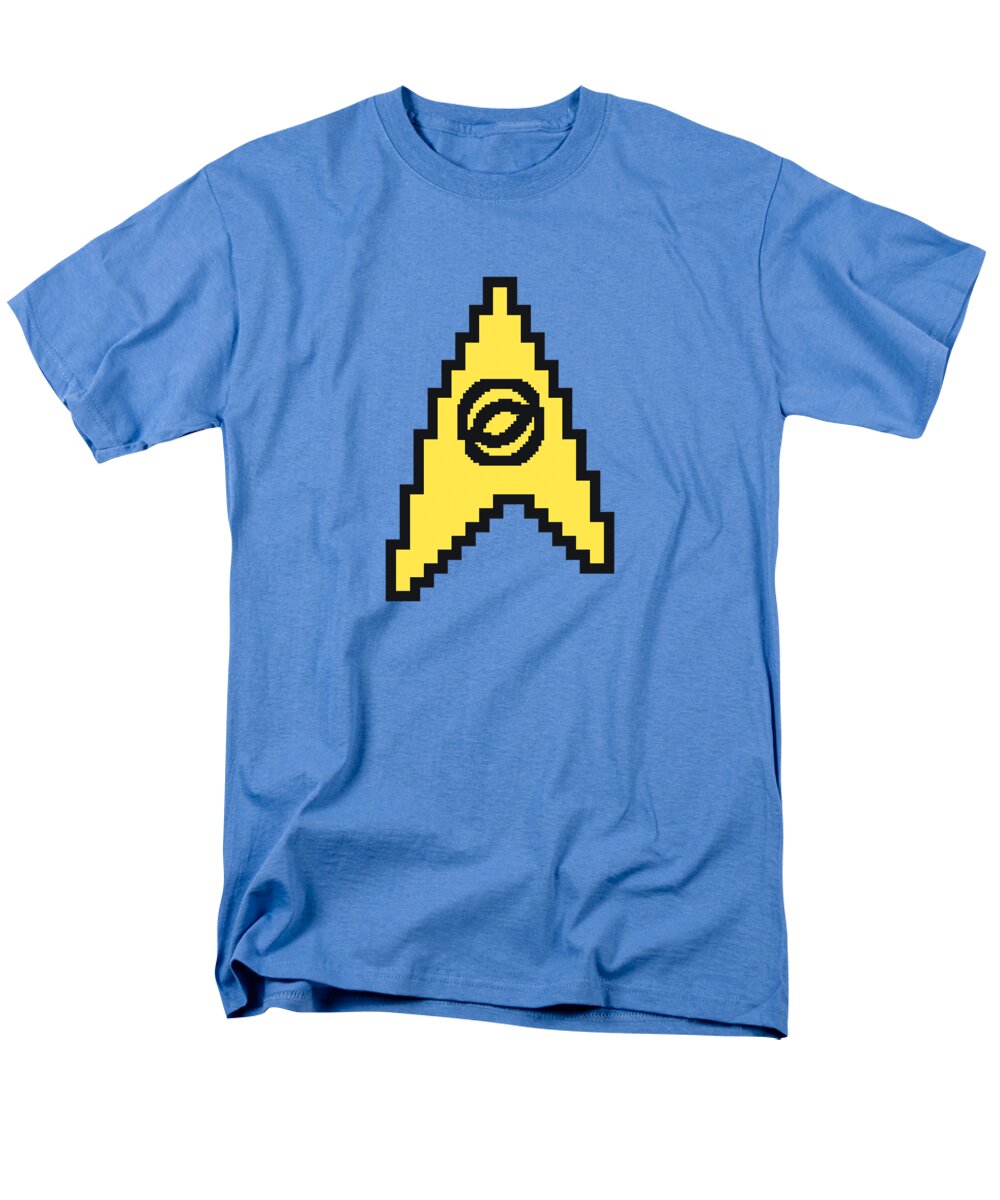  Men's T-Shirt (Regular Fit) featuring the digital art Star Trek - 8 Bit Science by Brand A