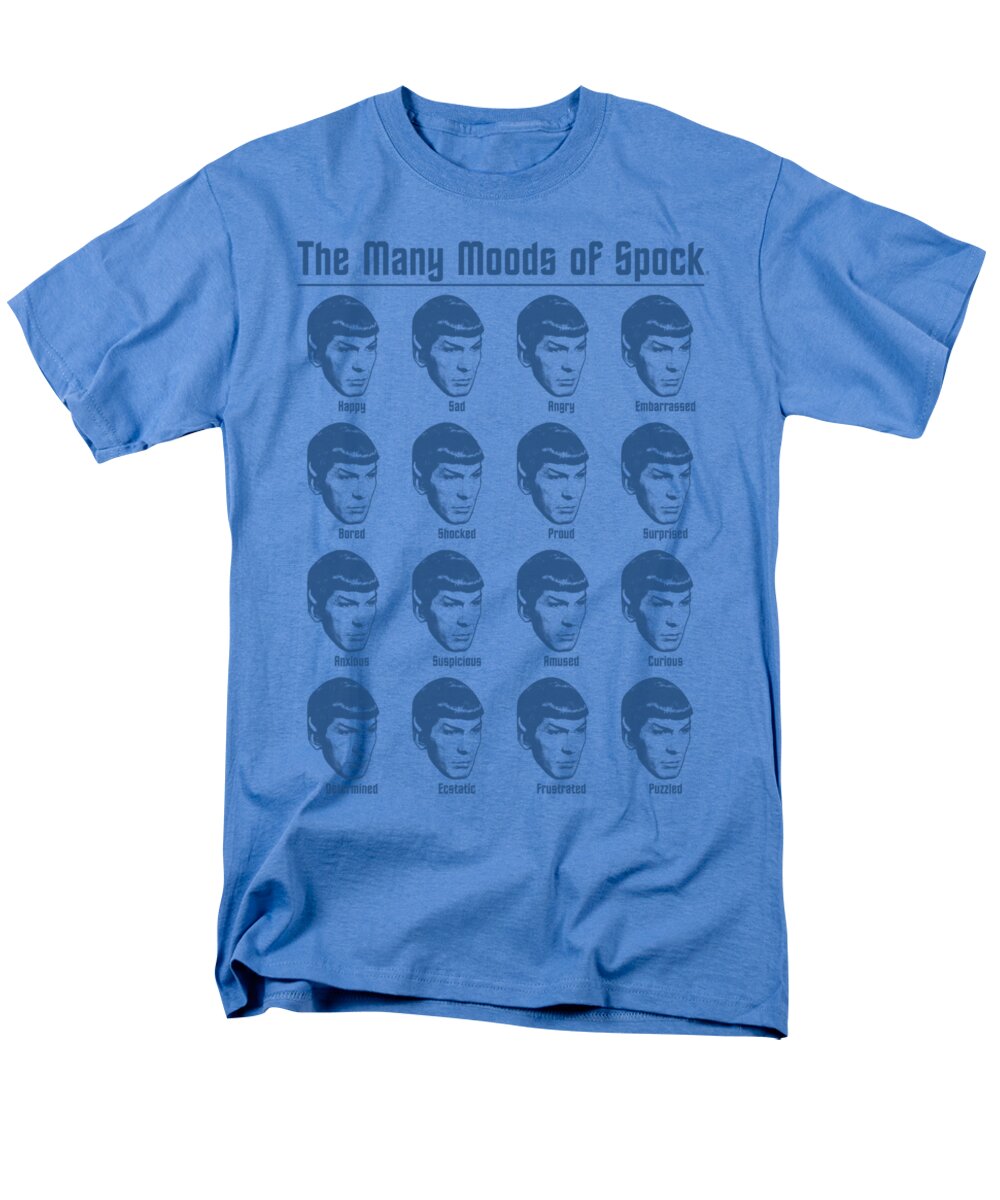 Star Trek Men's T-Shirt (Regular Fit) featuring the digital art Star Trek - Many Moods Of Spock by Brand A