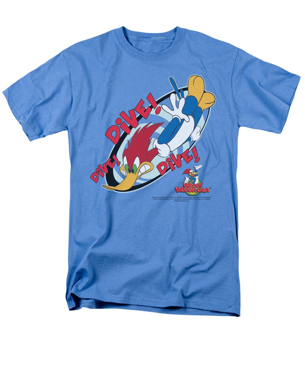 Woody The Woodpecker Men's T-Shirt (Regular Fit) featuring the digital art Woody Woodpecker - Dive by Brand A
