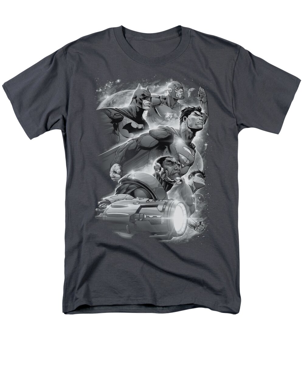 Justice League Of America Men's T-Shirt (Regular Fit) featuring the digital art Jla - Atmospheric by Brand A