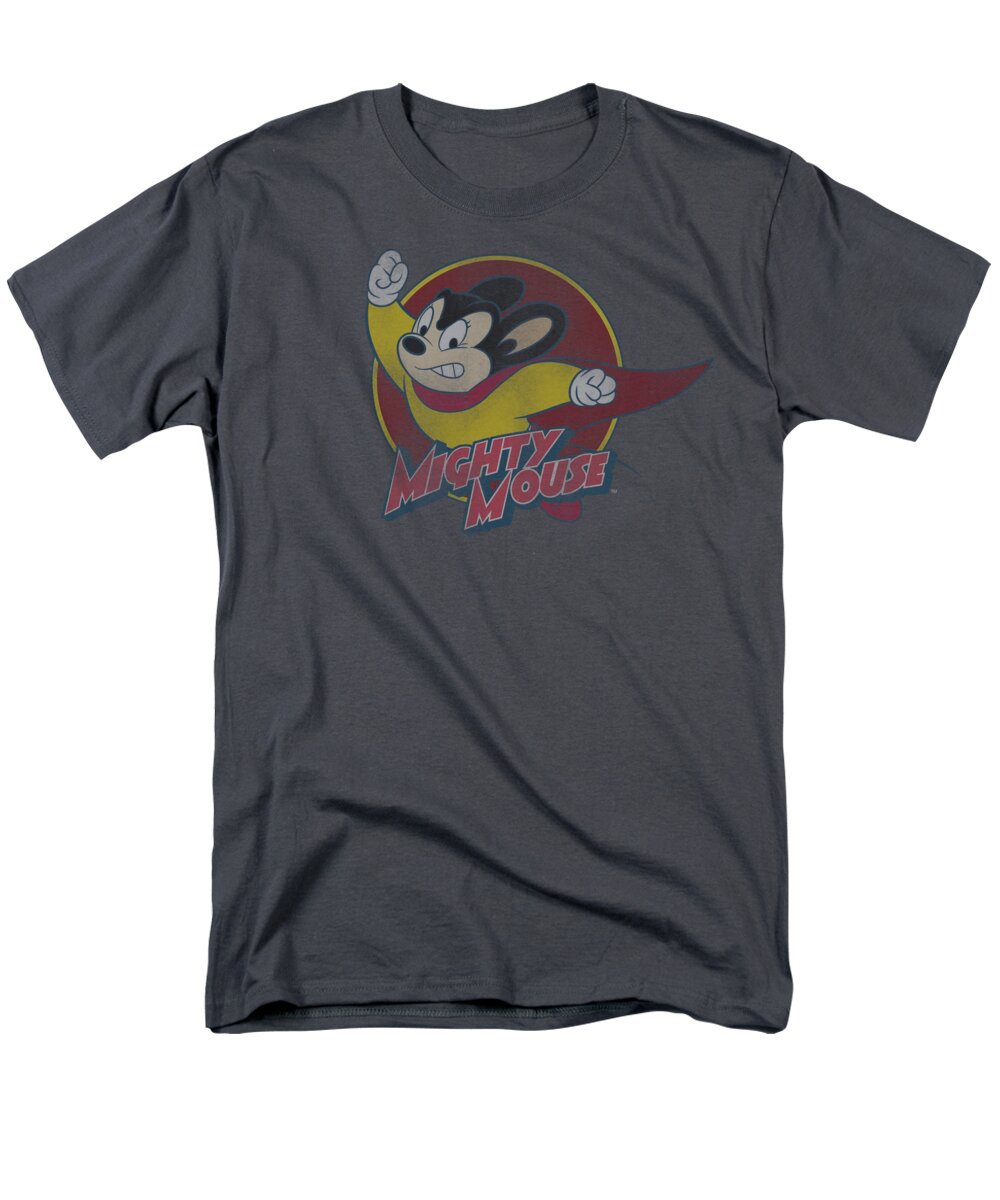 Mighty Mouse Men's T-Shirt (Regular Fit) featuring the digital art Mighty Mouse - Mighty Circle by Brand A