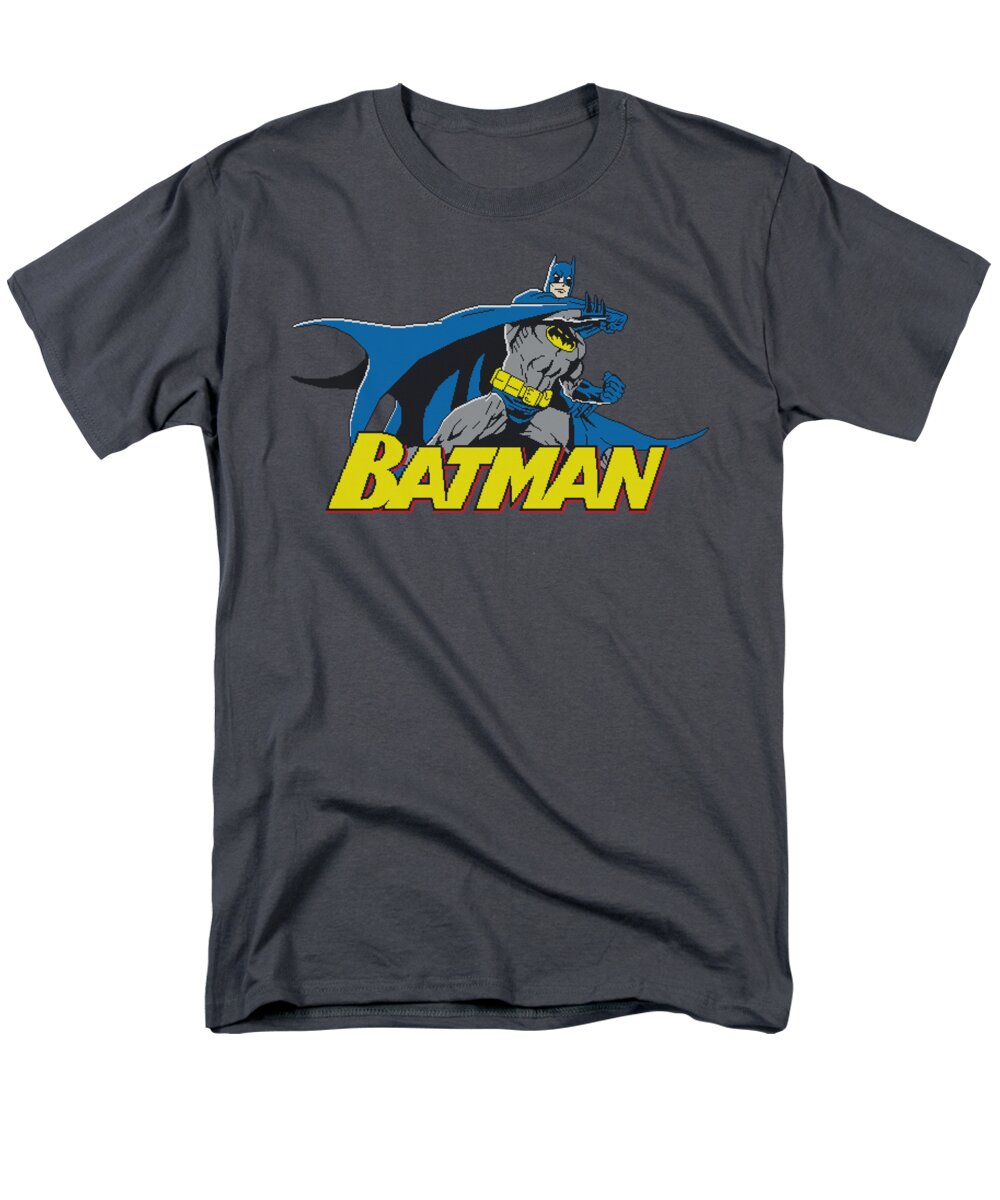 Batman Men's T-Shirt (Regular Fit) featuring the digital art Batman - 8 Bit Cape by Brand A