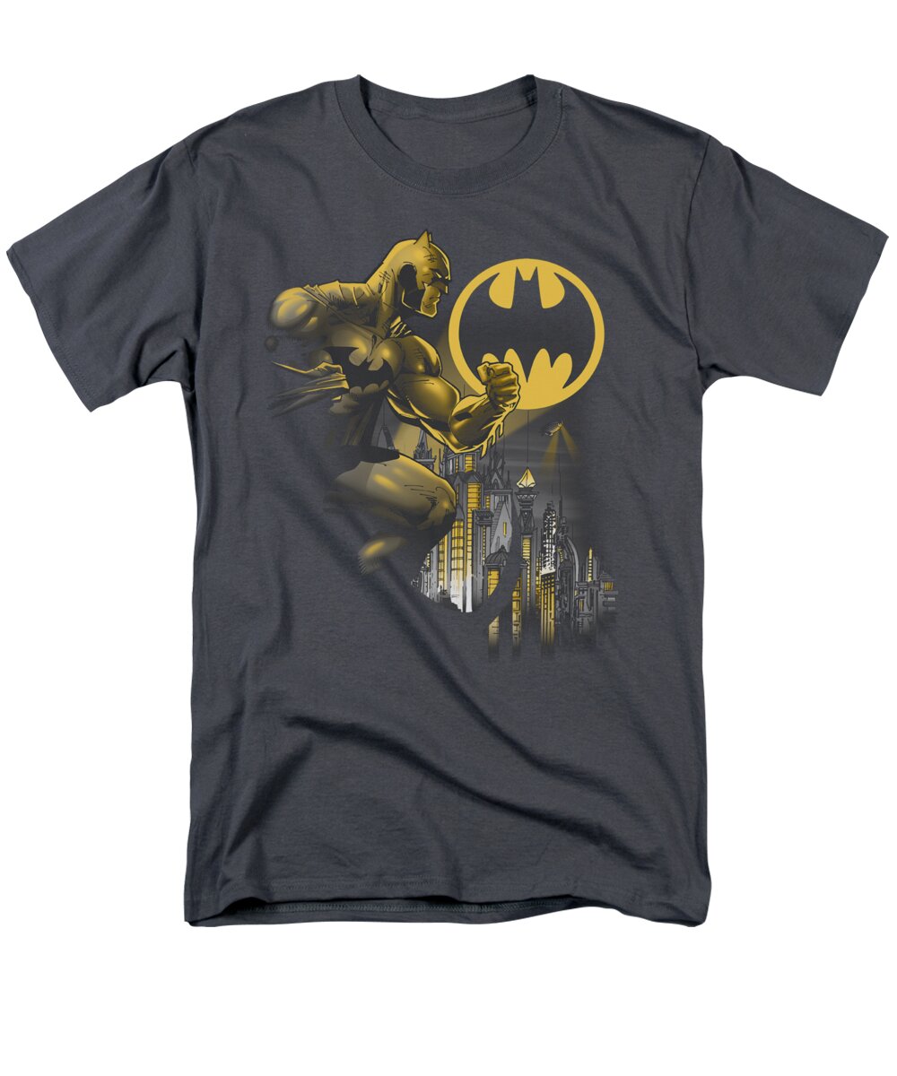 Batman Men's T-Shirt (Regular Fit) featuring the digital art Batman - Bat Signal by Brand A