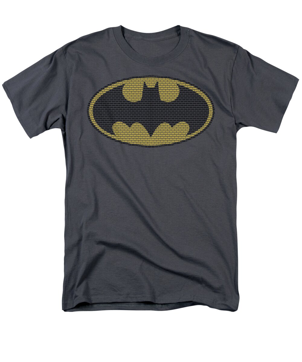 Batman Men's T-Shirt (Regular Fit) featuring the digital art Batman - Little Logos by Brand A