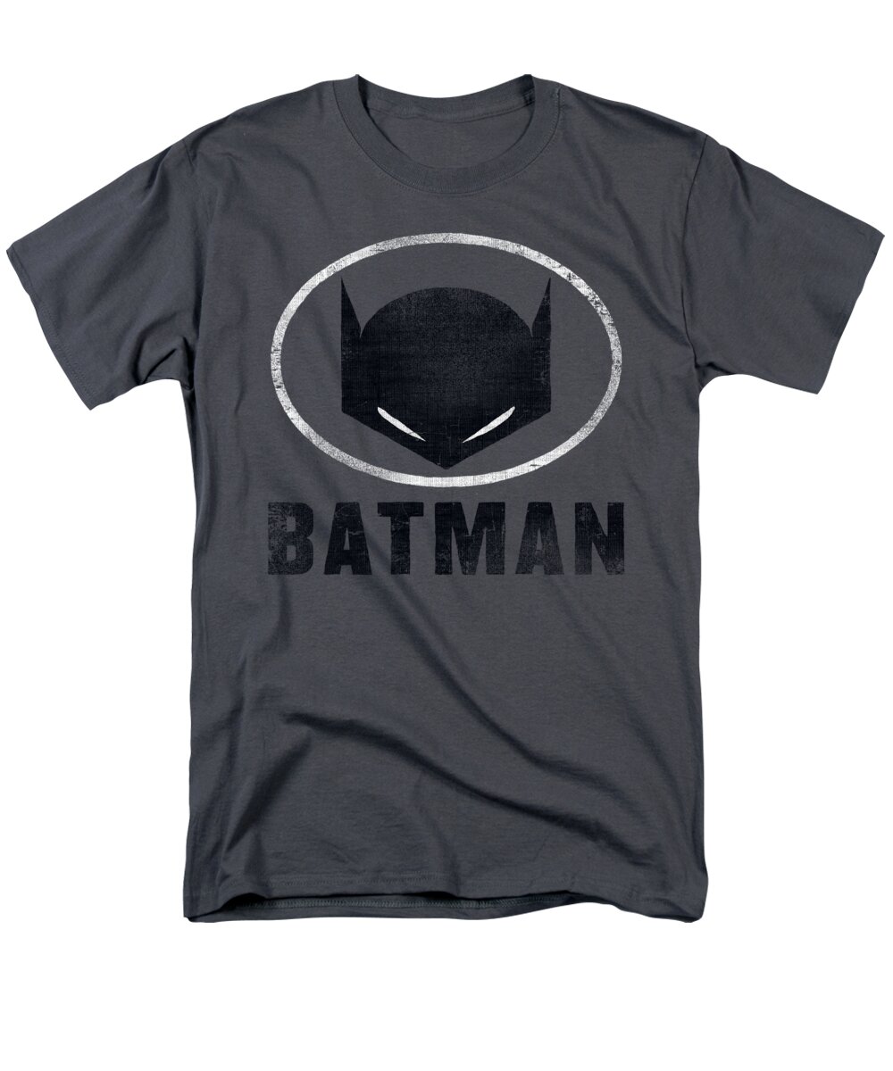  Men's T-Shirt (Regular Fit) featuring the digital art Batman - Mask In Oval by Brand A