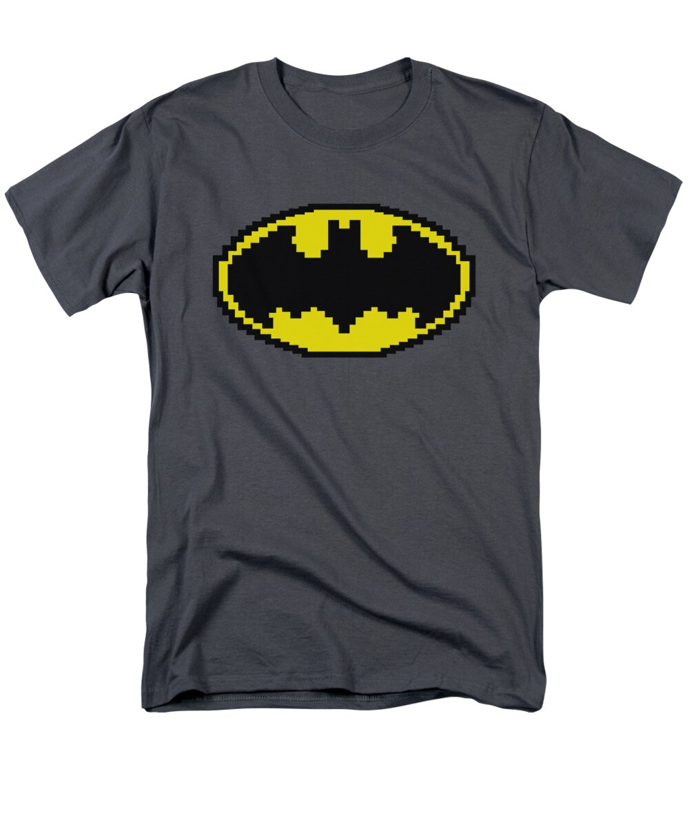 Batman Men's T-Shirt (Regular Fit) featuring the digital art Batman - Pixel Symbol by Brand A