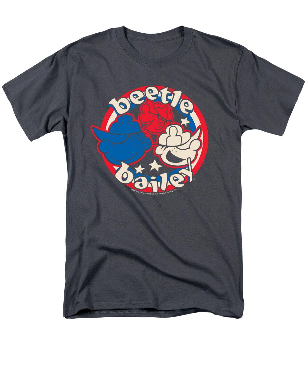  Men's T-Shirt (Regular Fit) featuring the digital art Beetle Bailey - Red White And Bailey by Brand A