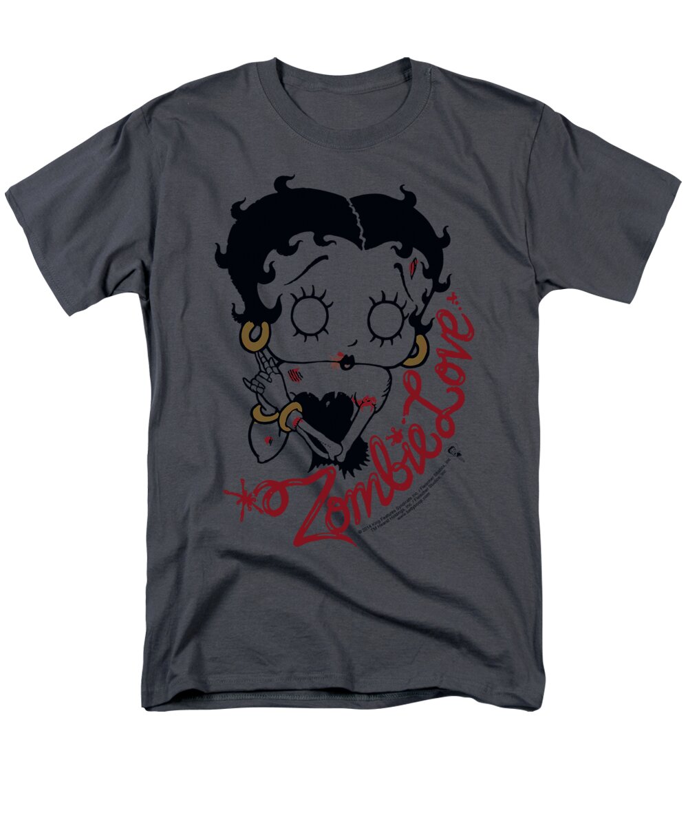  Men's T-Shirt (Regular Fit) featuring the digital art Betty Boop - Classic Zombie by Brand A