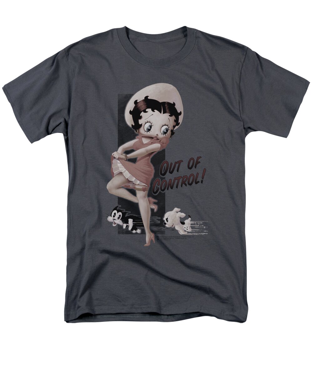 Betty Boop Men's T-Shirt (Regular Fit) featuring the digital art Boop - Out Of Control by Brand A