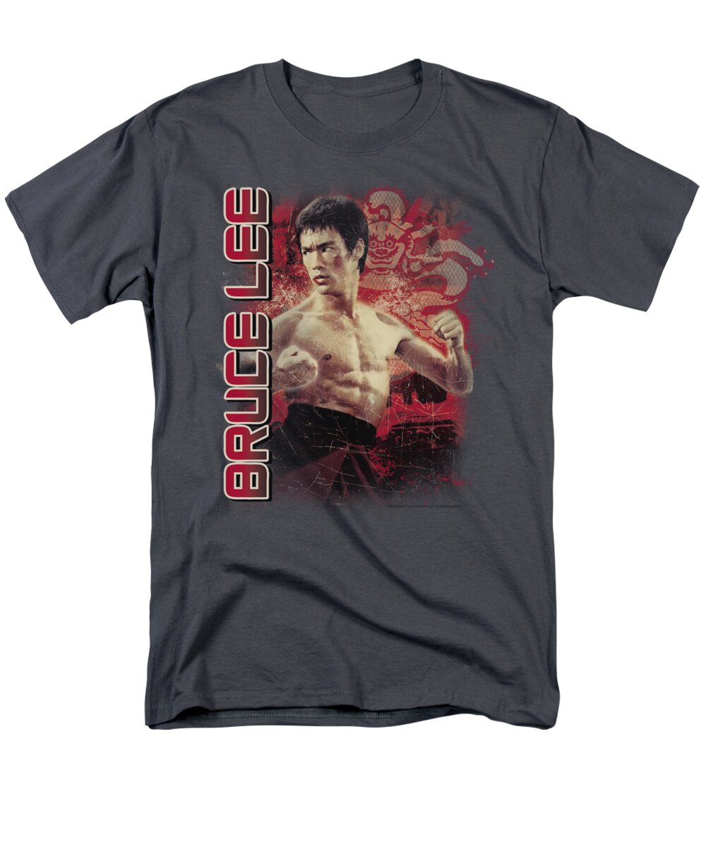 Bruce Lee Men's T-Shirt (Regular Fit) featuring the digital art Bruce Lee - Fury by Brand A