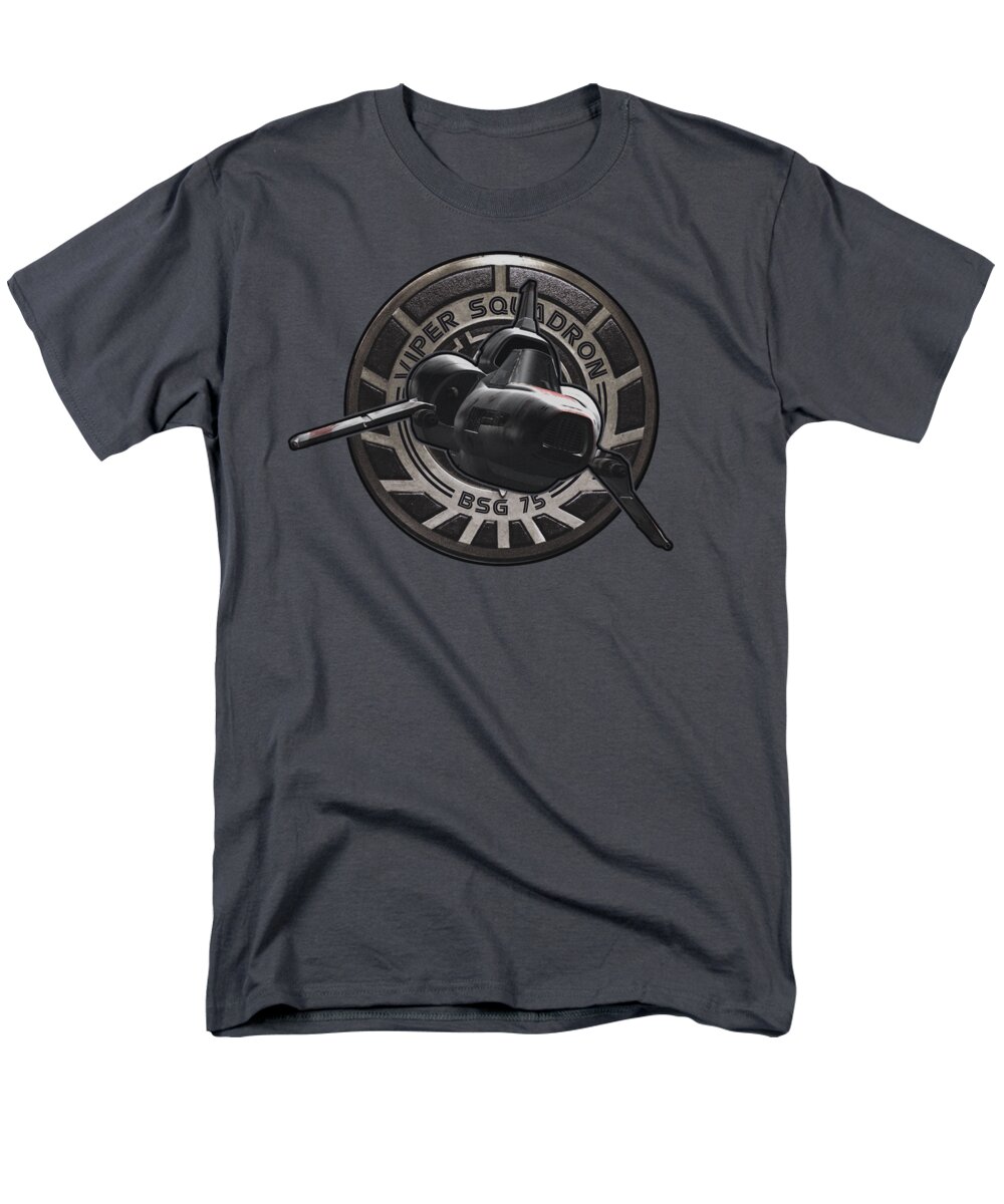 Battlestar Men's T-Shirt (Regular Fit) featuring the digital art Bsg - Viper Squadron by Brand A