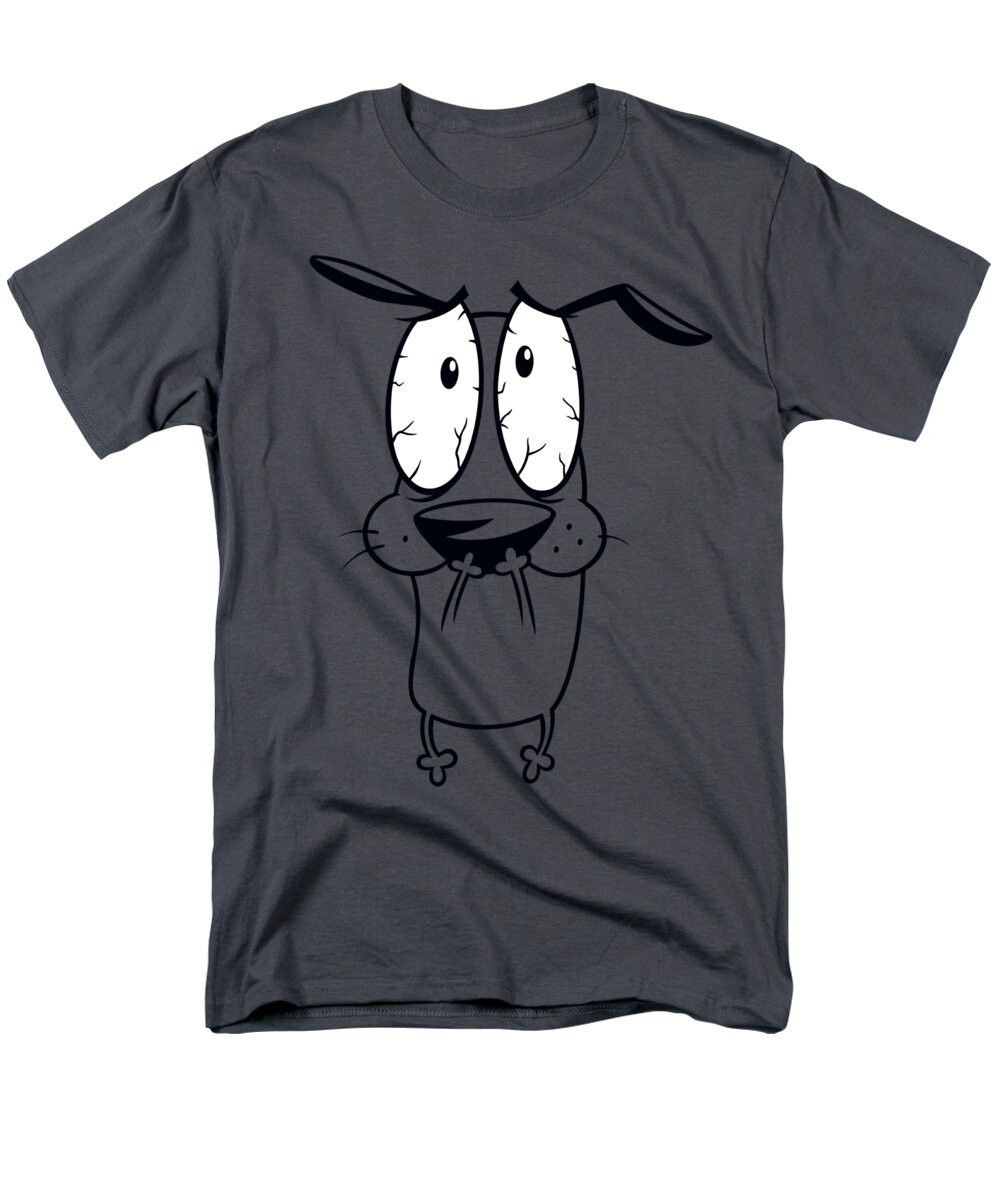  Men's T-Shirt (Regular Fit) featuring the digital art Courage The Cowardly Dog - Scared by Brand A
