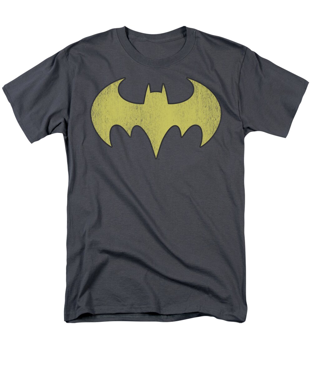 Dc Comics Men's T-Shirt (Regular Fit) featuring the digital art Dc - Batgirl Logo Distressed by Brand A