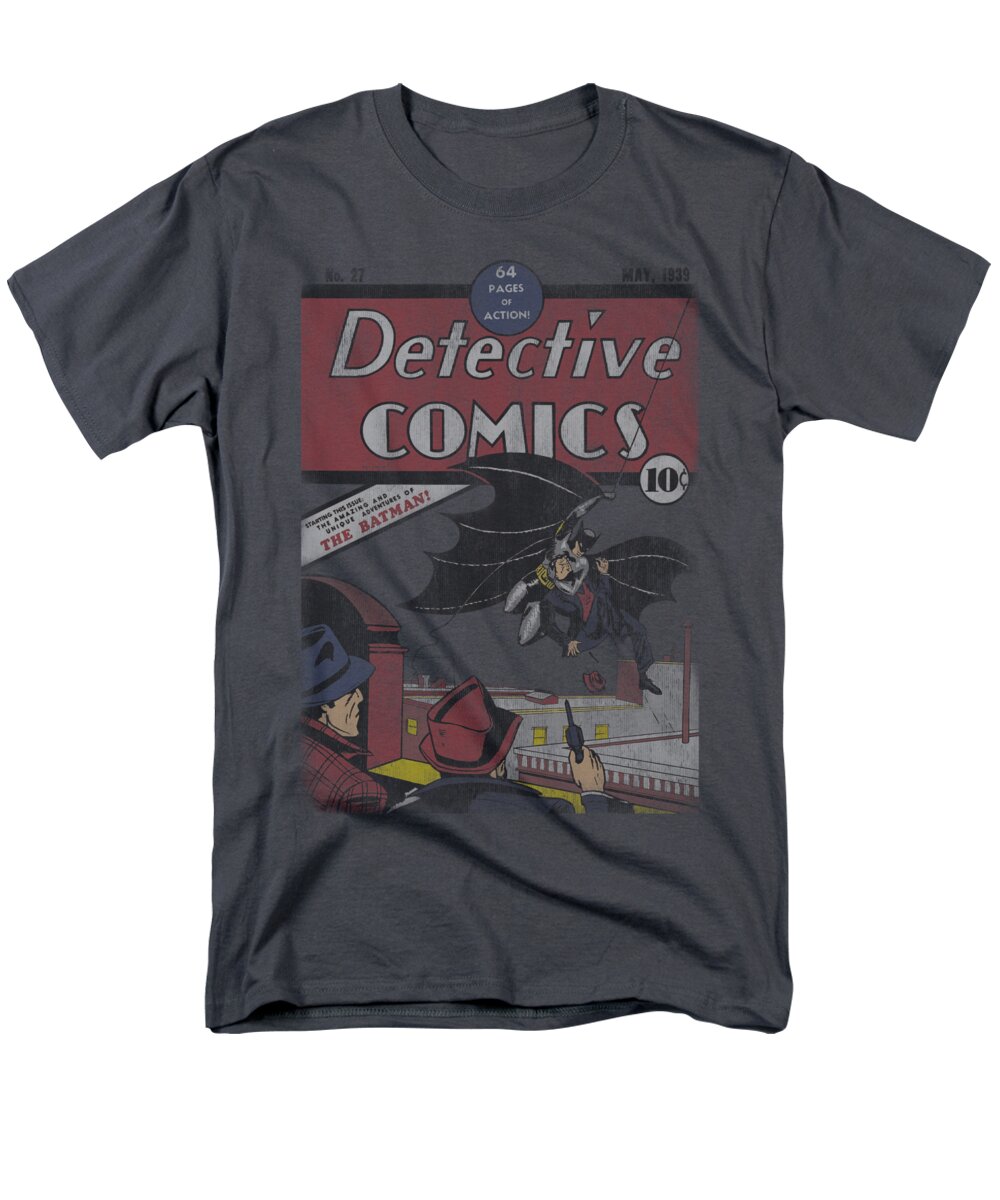 Batman Men's T-Shirt (Regular Fit) featuring the digital art Dc - Detective #27 Distressed by Brand A