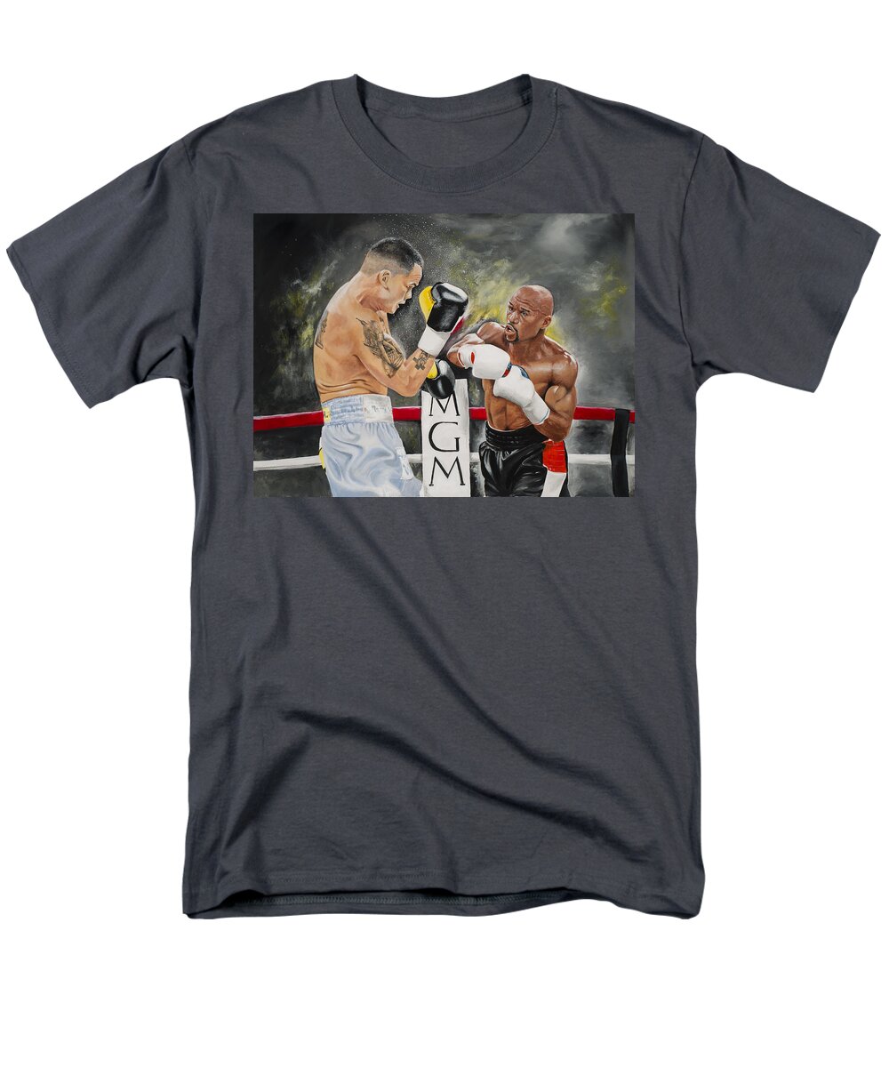 Boxing Men's T-Shirt (Regular Fit) featuring the drawing Floyd Mayweather by Don Medina