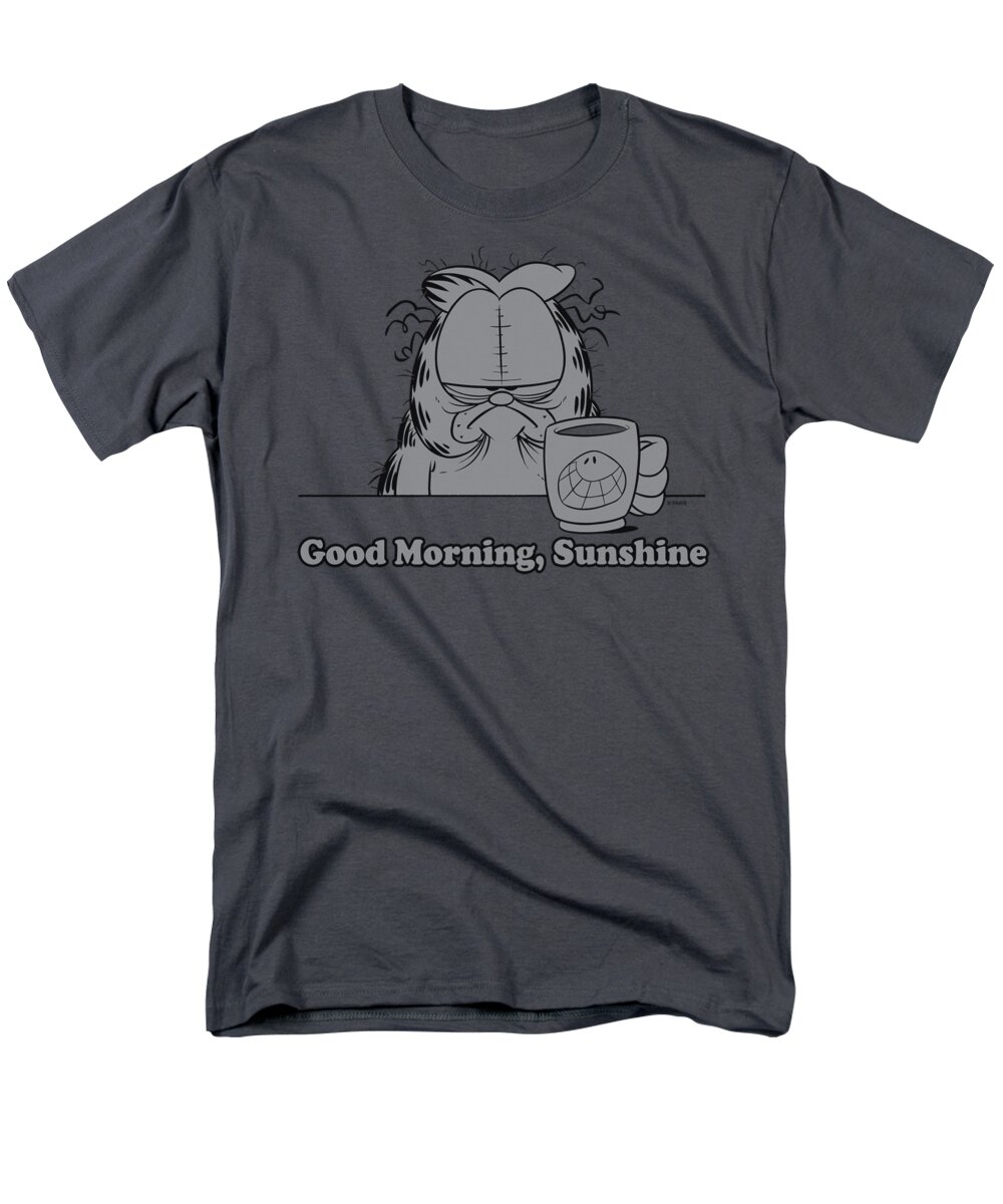 Garfield Men's T-Shirt (Regular Fit) featuring the digital art Garfield - Good Morning Sunshine by Brand A