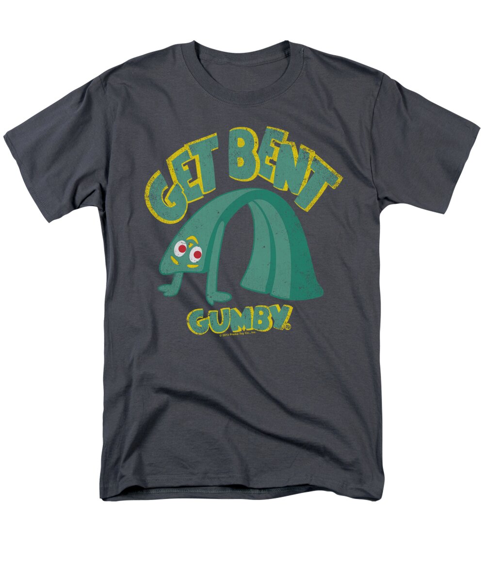 Gumby Men's T-Shirt (Regular Fit) featuring the digital art Gumby - Get Bent by Brand A