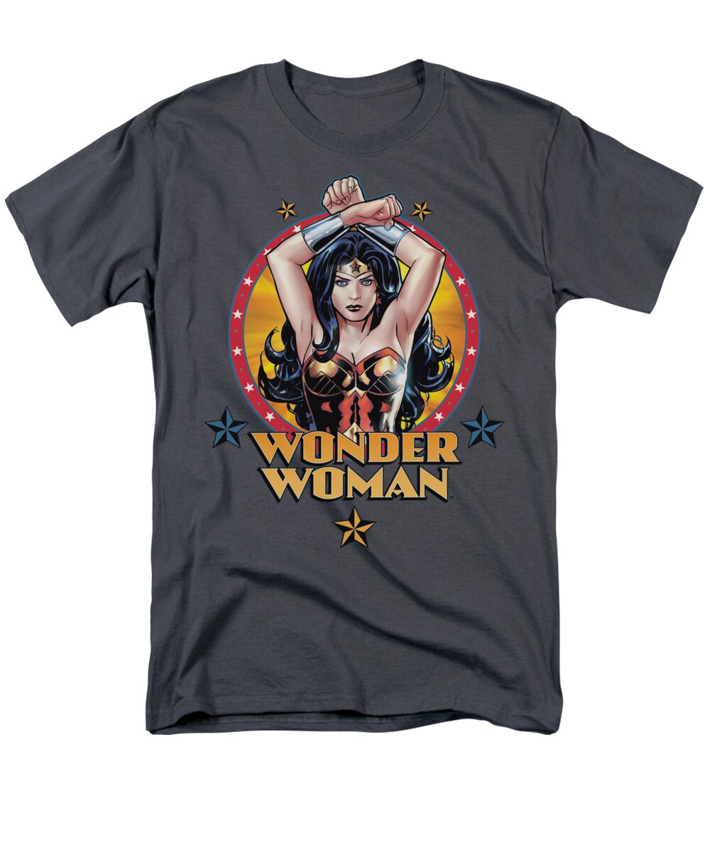 Justice League Of America Men's T-Shirt (Regular Fit) featuring the digital art Jla - Powerful Woman by Brand A