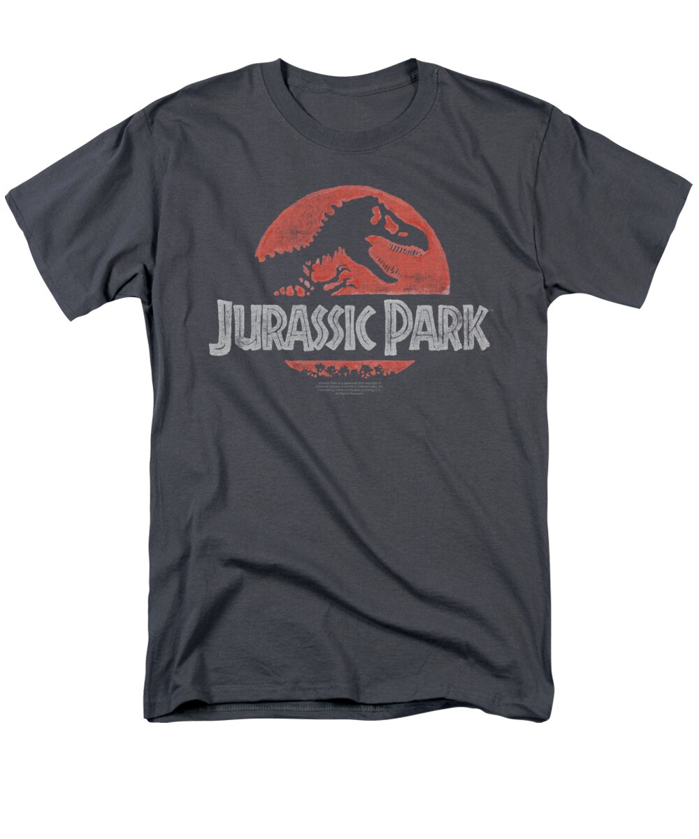 Jurassic Park Men's T-Shirt (Regular Fit) featuring the digital art Jurassic Park - Faded Logo by Brand A