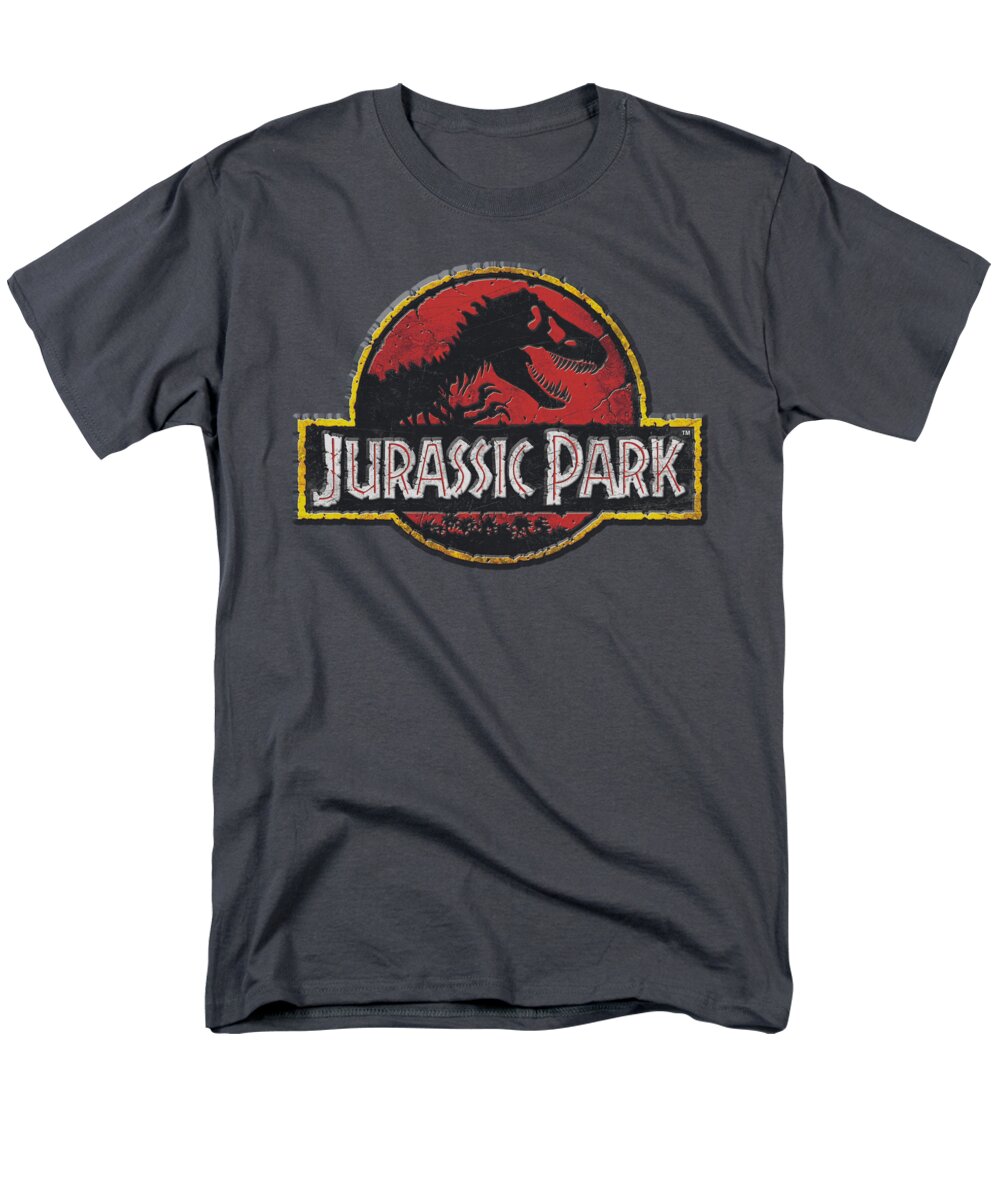 Celebrity Men's T-Shirt (Regular Fit) featuring the digital art Jurassic Park - Stone Logo by Brand A