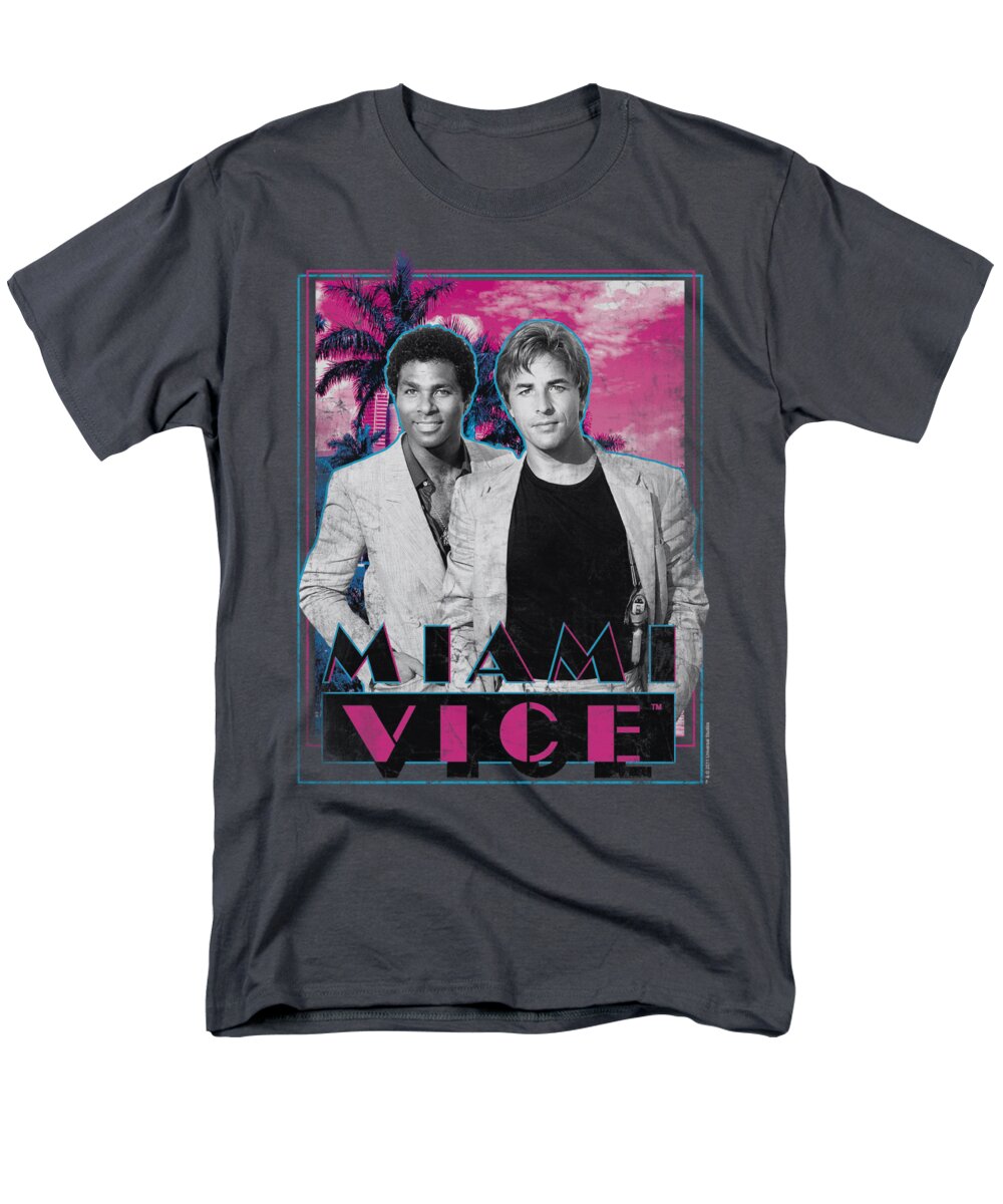 Miami Vice Men's T-Shirt (Regular Fit) featuring the digital art Miami Vice - Gotchya by Brand A