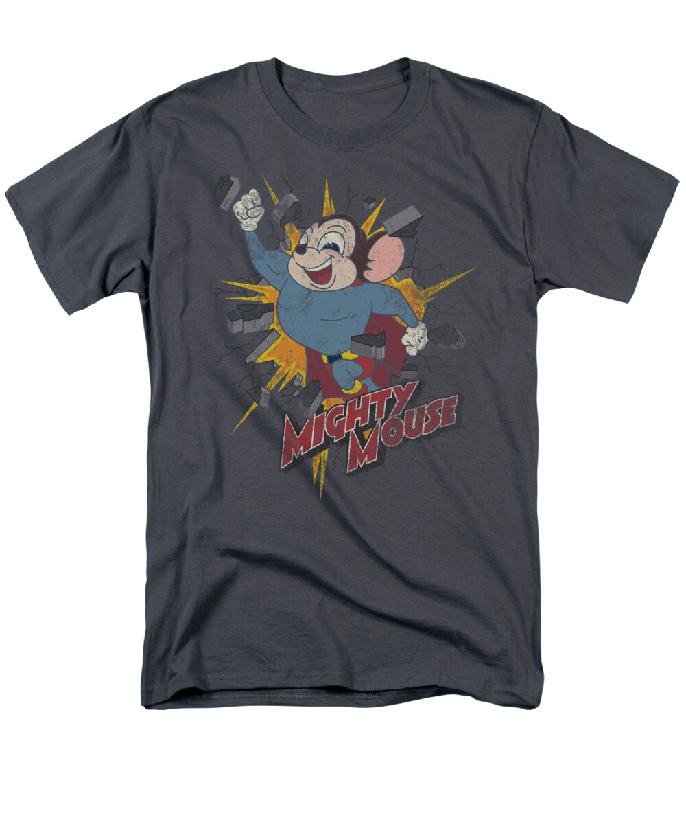 Mighty Mouse Men's T-Shirt (Regular Fit) featuring the digital art Mighty Mouse - Break Through by Brand A
