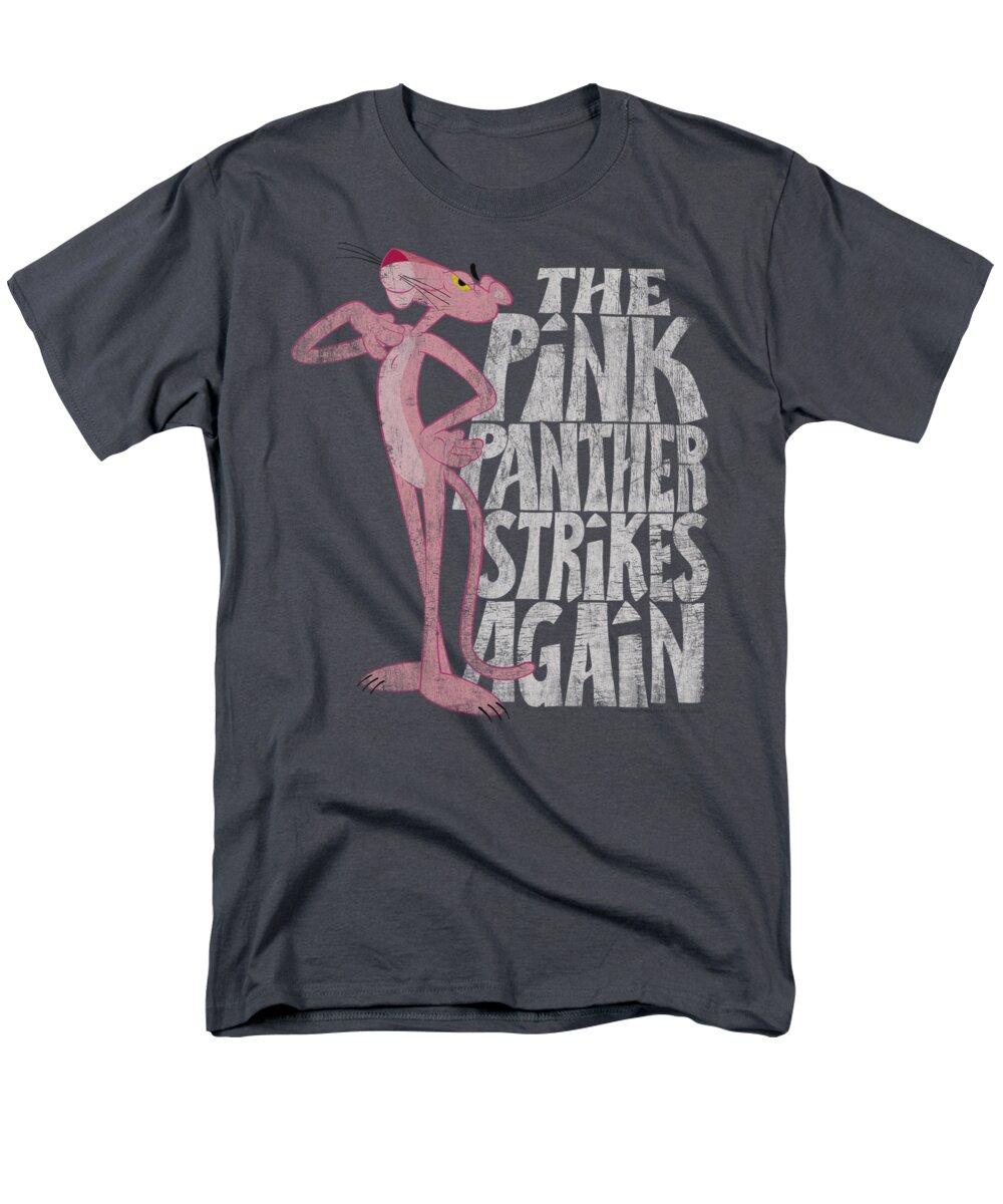  Men's T-Shirt (Regular Fit) featuring the digital art Pink Panther - Strikes Again by Brand A