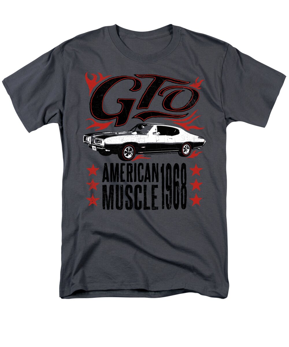  Men's T-Shirt (Regular Fit) featuring the digital art Pontiac - Gto Flames by Brand A