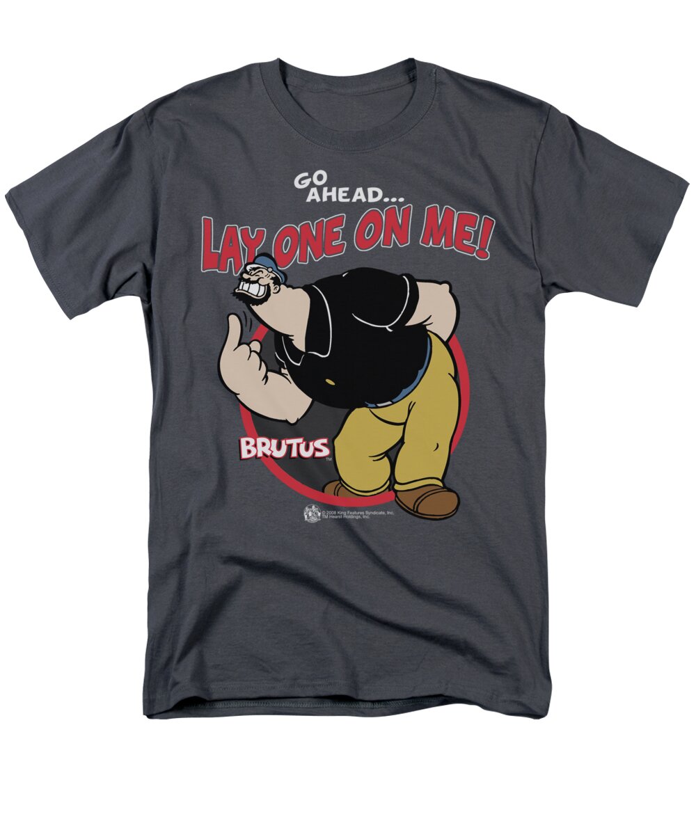 Popeye Men's T-Shirt (Regular Fit) featuring the digital art Popeye - Lay One On Me by Brand A