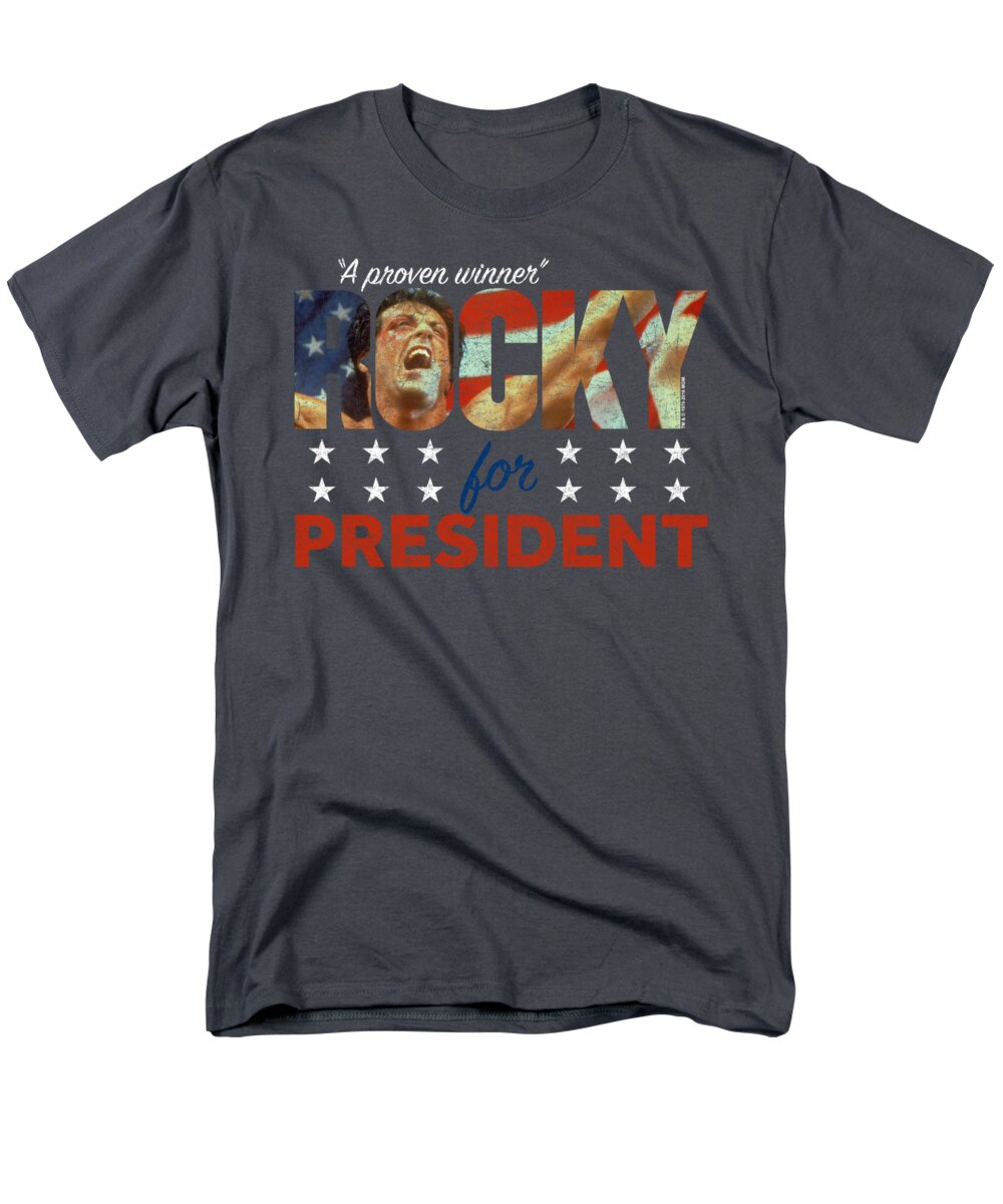  Men's T-Shirt (Regular Fit) featuring the digital art Rocky - A Proven Winner by Brand A
