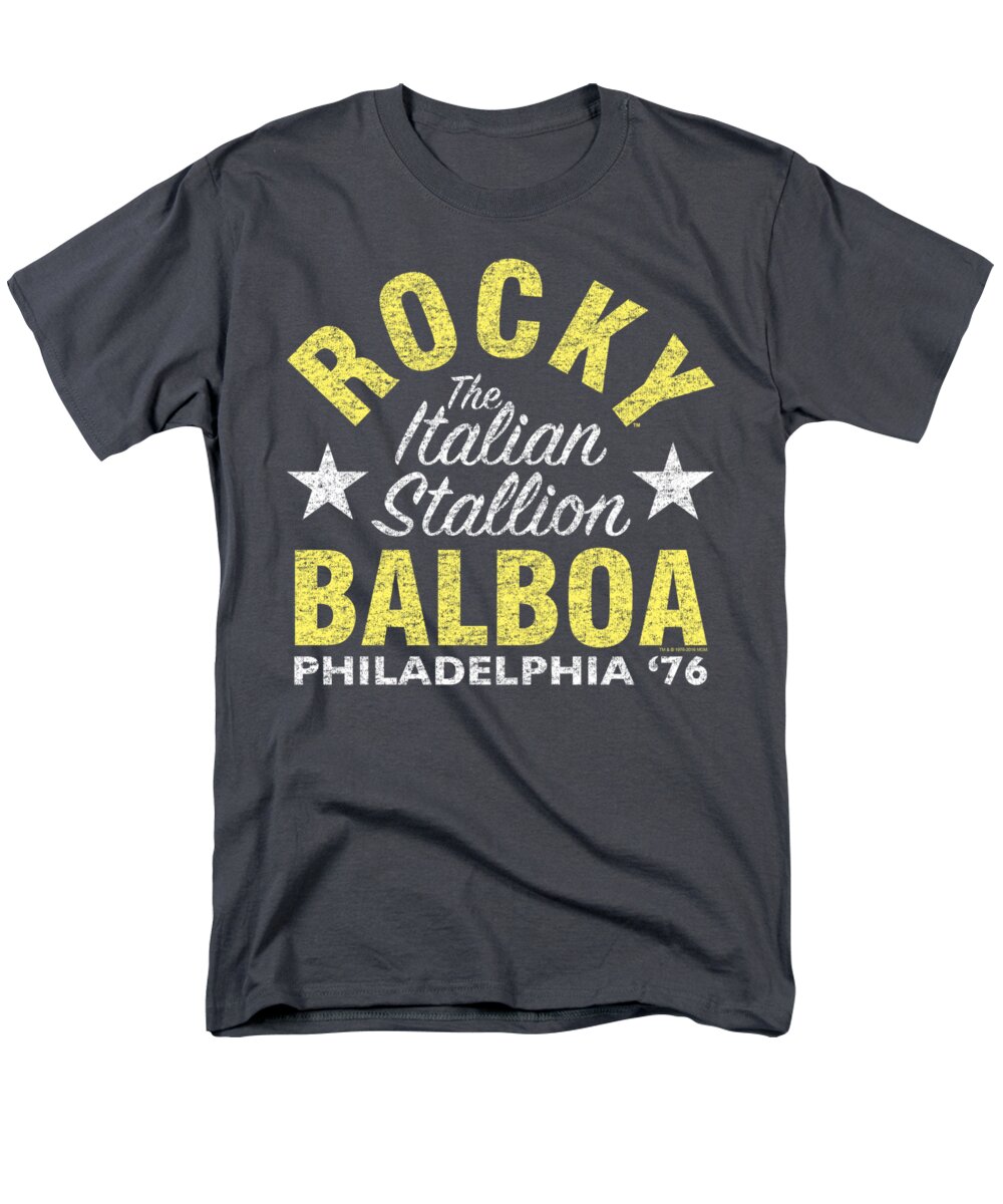  Men's T-Shirt (Regular Fit) featuring the digital art Rocky - Rocky Philly by Brand A