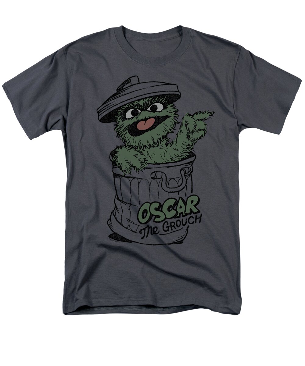  Men's T-Shirt (Regular Fit) featuring the digital art Sesame Street - Early Grouch by Brand A