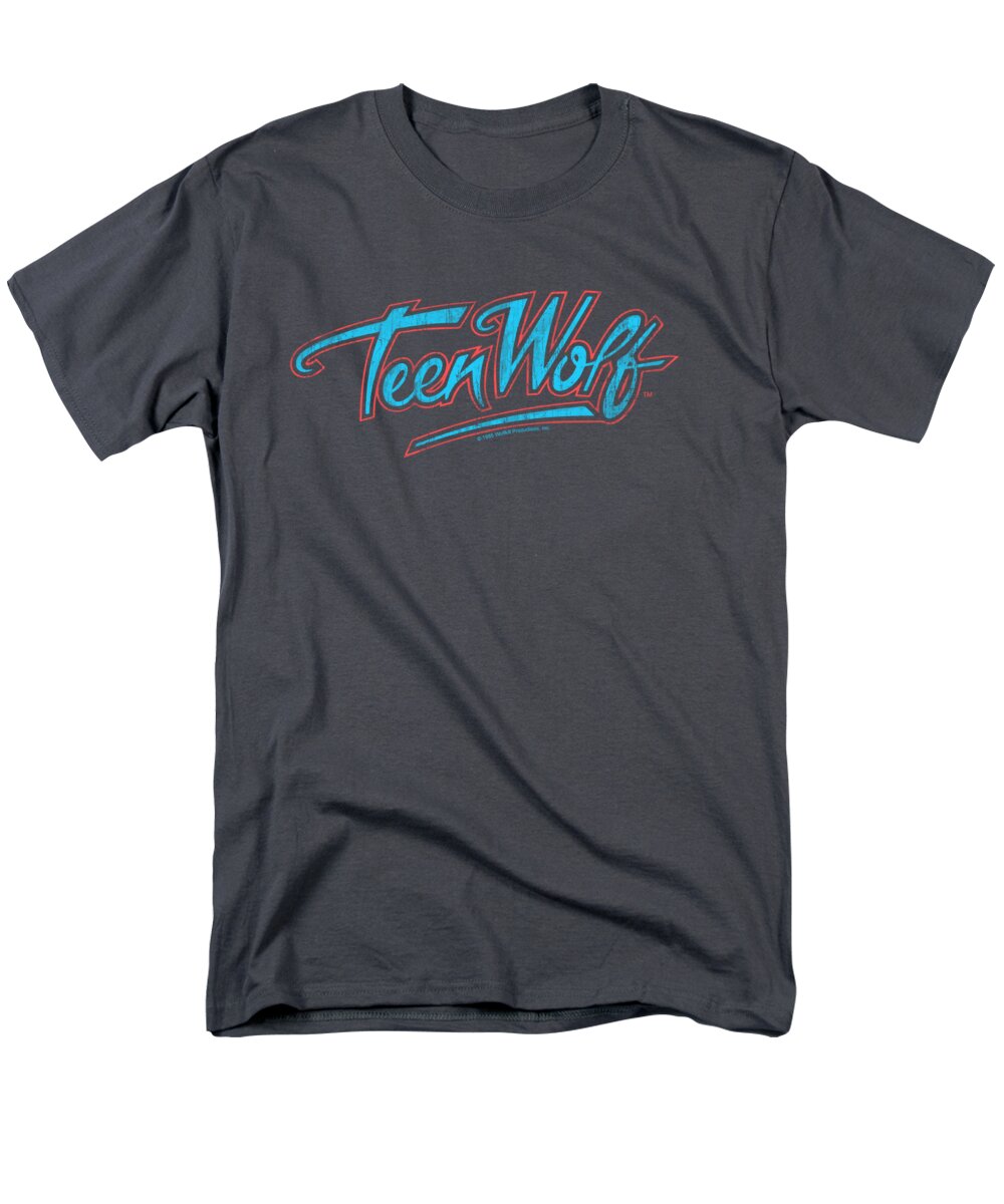  Men's T-Shirt (Regular Fit) featuring the digital art Teen Wolf - Neon Logo by Brand A