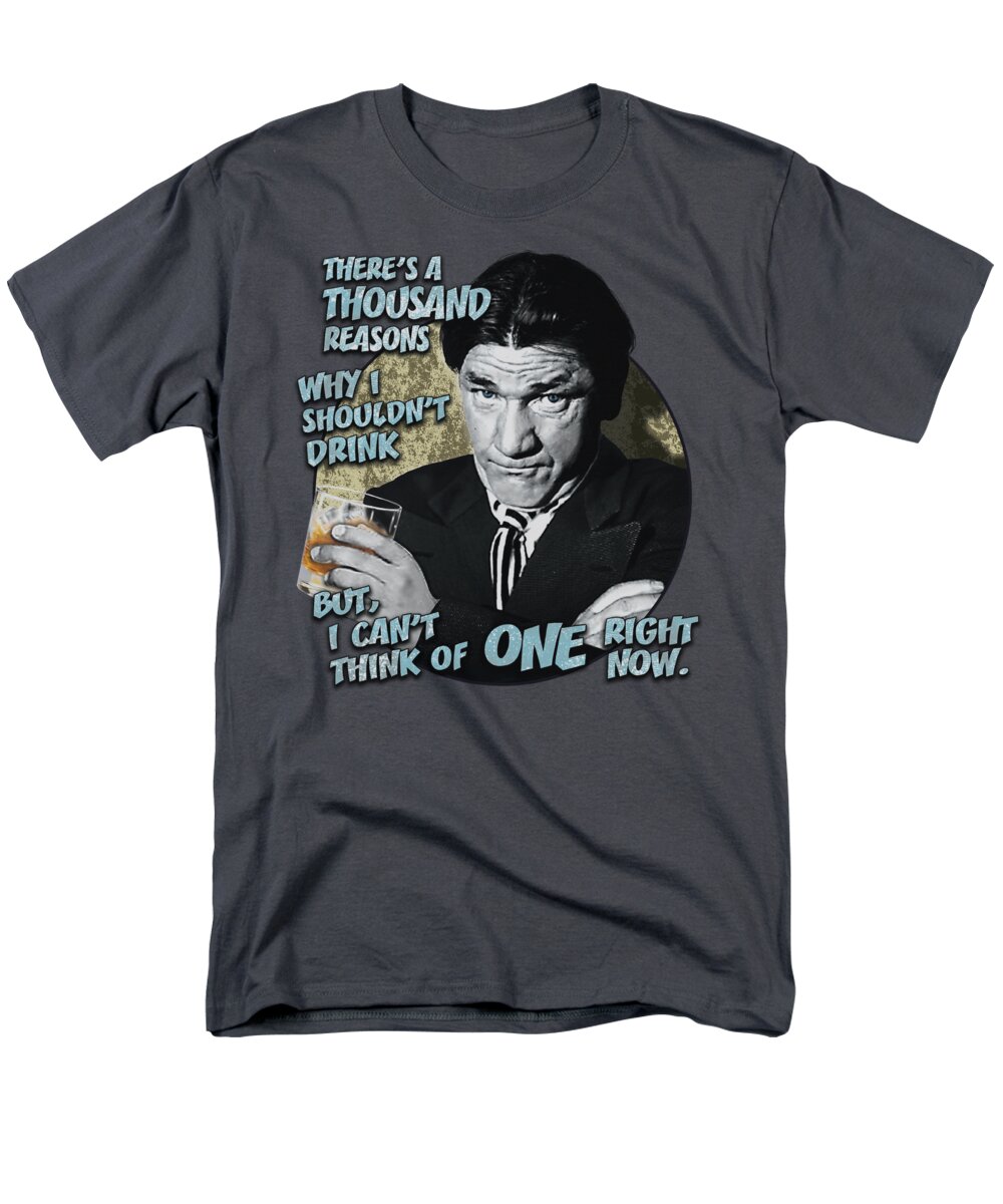 The Three Stooges Men's T-Shirt (Regular Fit) featuring the digital art Three Stooges - Drink by Brand A