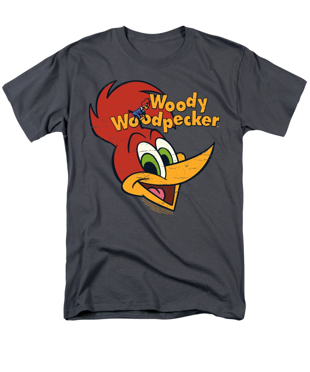  Men's T-Shirt (Regular Fit) featuring the digital art Woody Woodpecker - Retro Logo by Brand A
