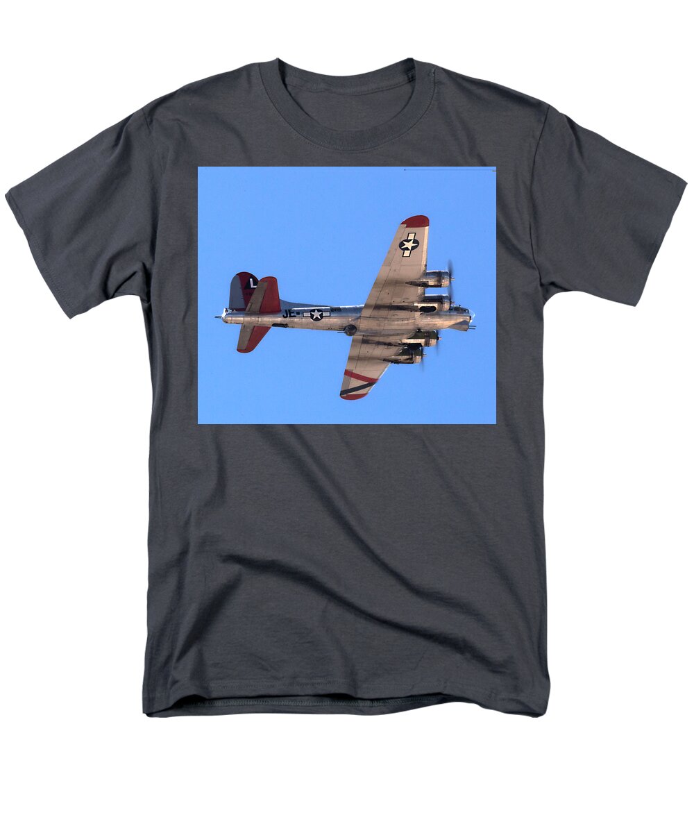 B-17 Men's T-Shirt (Regular Fit) featuring the photograph B-17 Bomber #2 by Dart Humeston