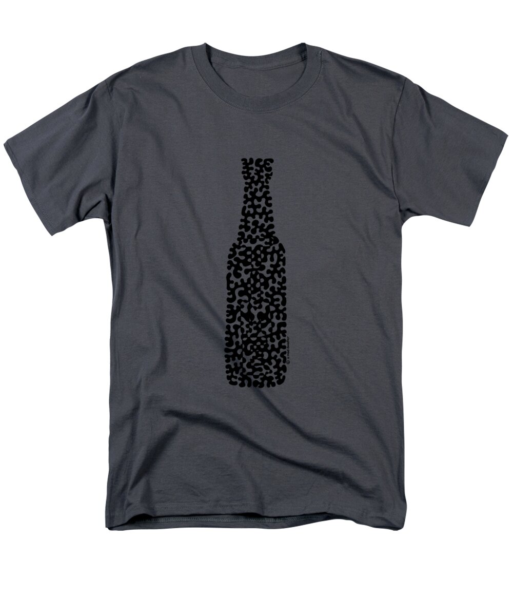 Black And White Men's T-Shirt (Regular Fit) featuring the drawing Hidden Image #18 by A Mad Doodler