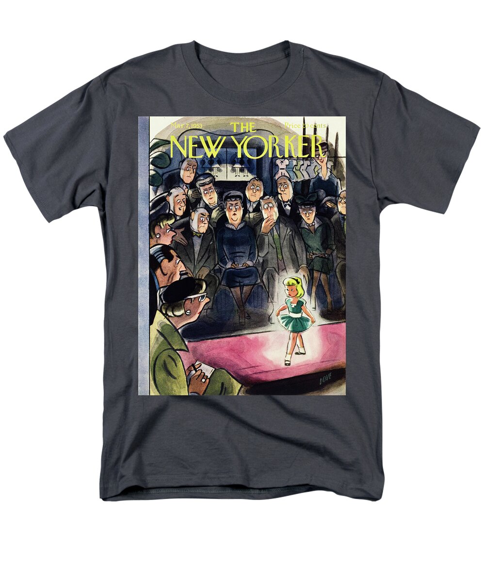 Little Girl Men's T-Shirt (Regular Fit) featuring the painting New Yorker March 7 1953 by Leonard Dove