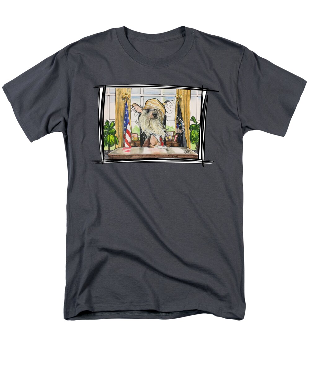 Ceravalo Men's T-Shirt (Regular Fit) featuring the drawing Ceravalo by Canine Caricatures By John LaFree