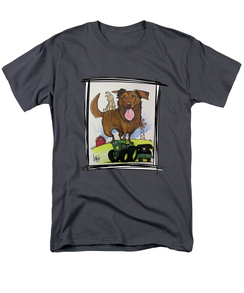 Bentson Men's T-Shirt (Regular Fit) featuring the drawing 5267 Bentson by Canine Caricatures By John LaFree