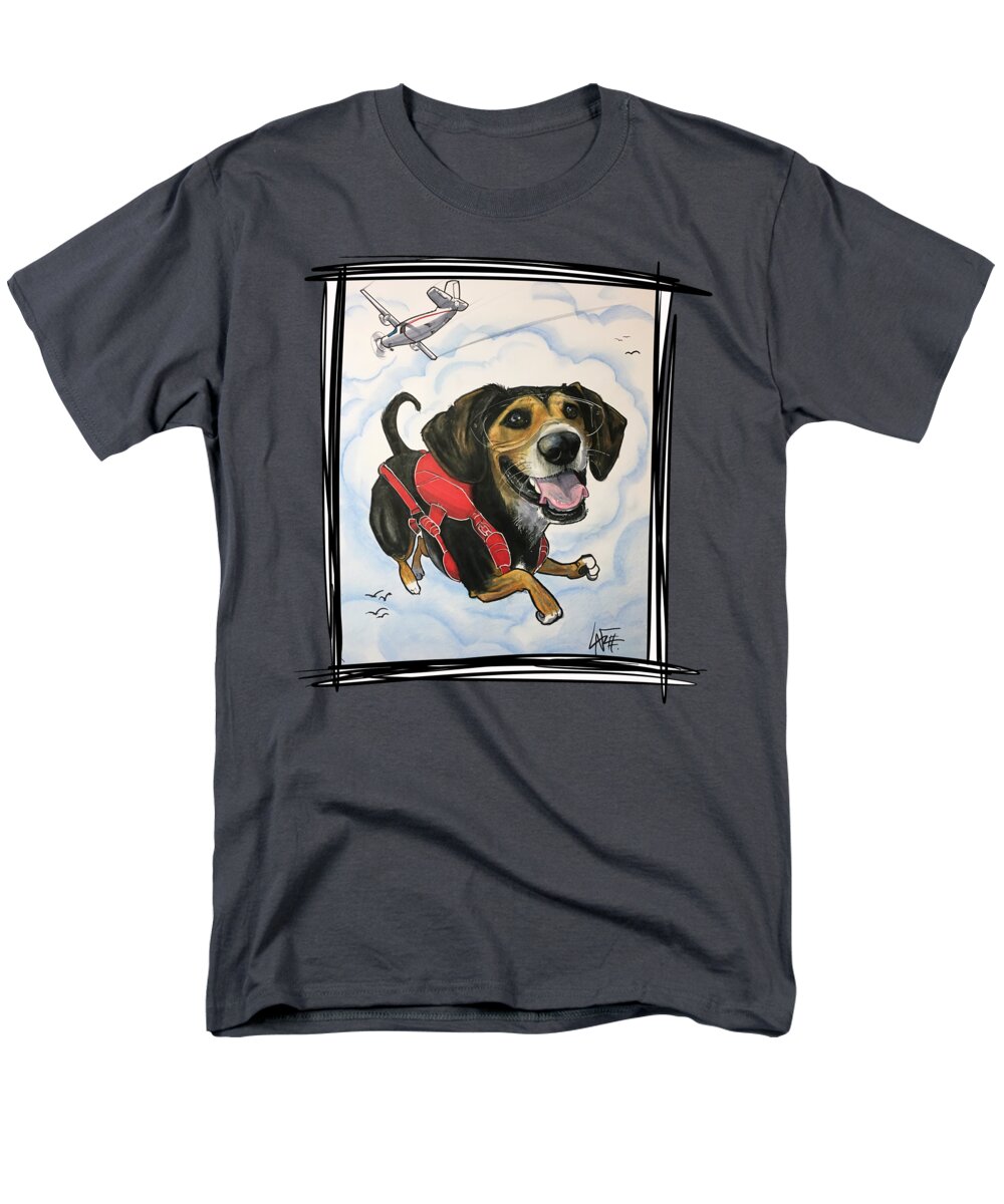 Rodriguez Men's T-Shirt (Regular Fit) featuring the drawing Rodriguez 4938 by Canine Caricatures By John LaFree