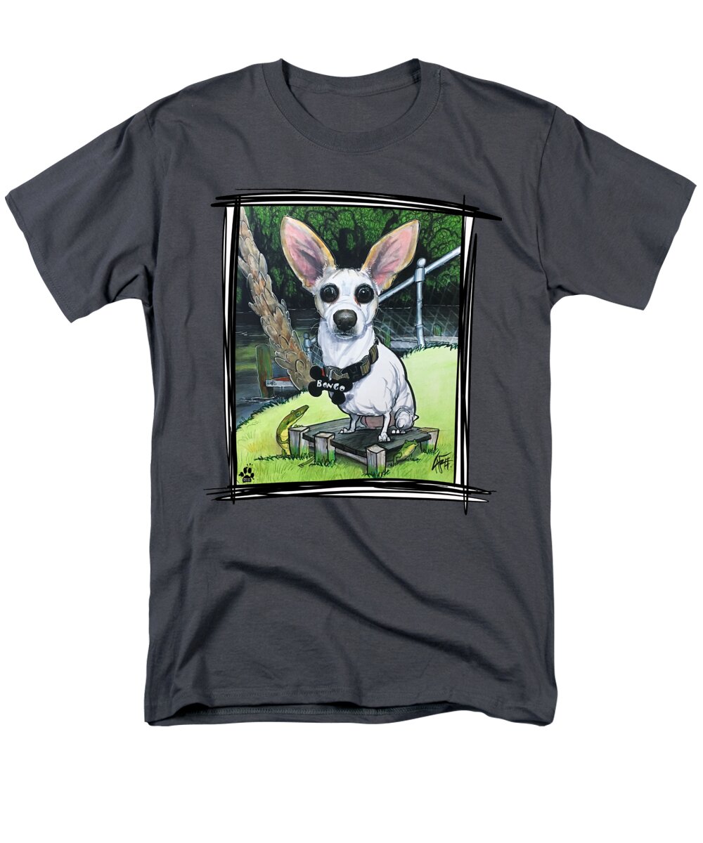 Wright Men's T-Shirt (Regular Fit) featuring the drawing Wright 5101 by Canine Caricatures By John LaFree